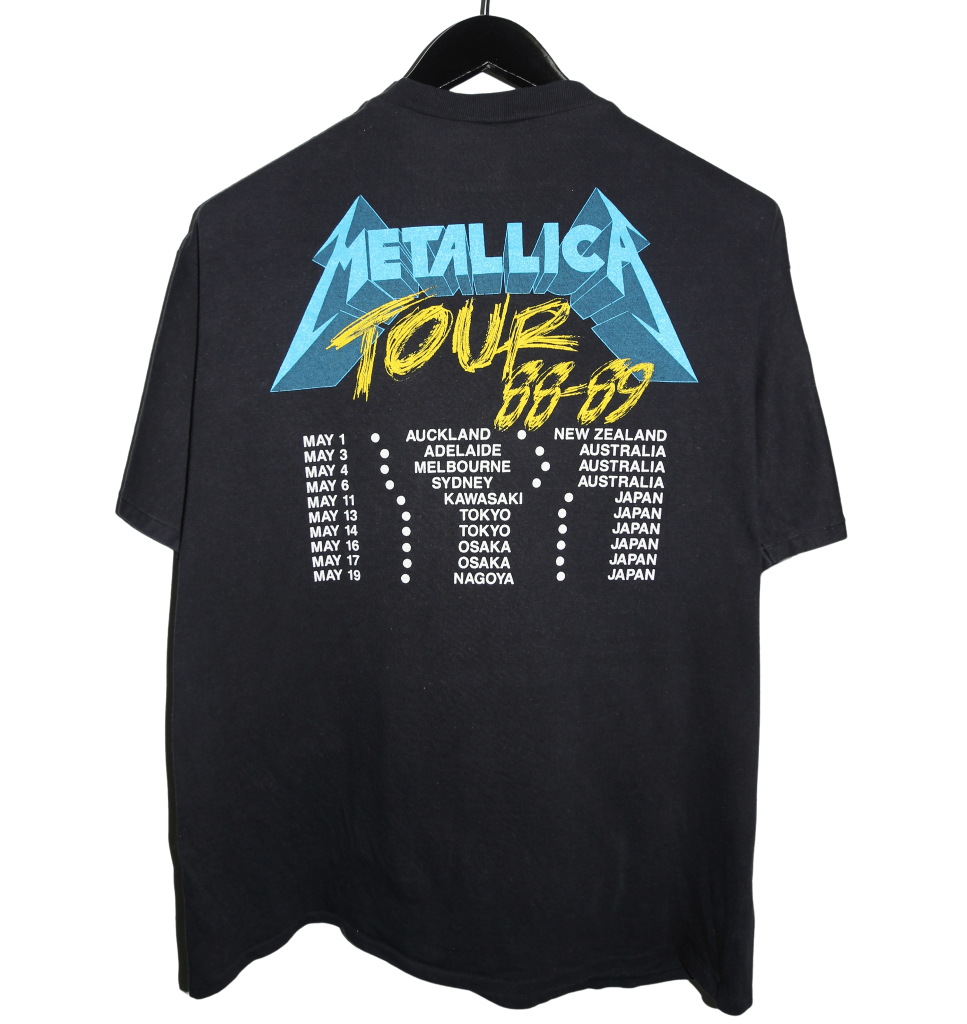 Metallica 1988/89 And Justice For All Tour Shirt - Faded AU