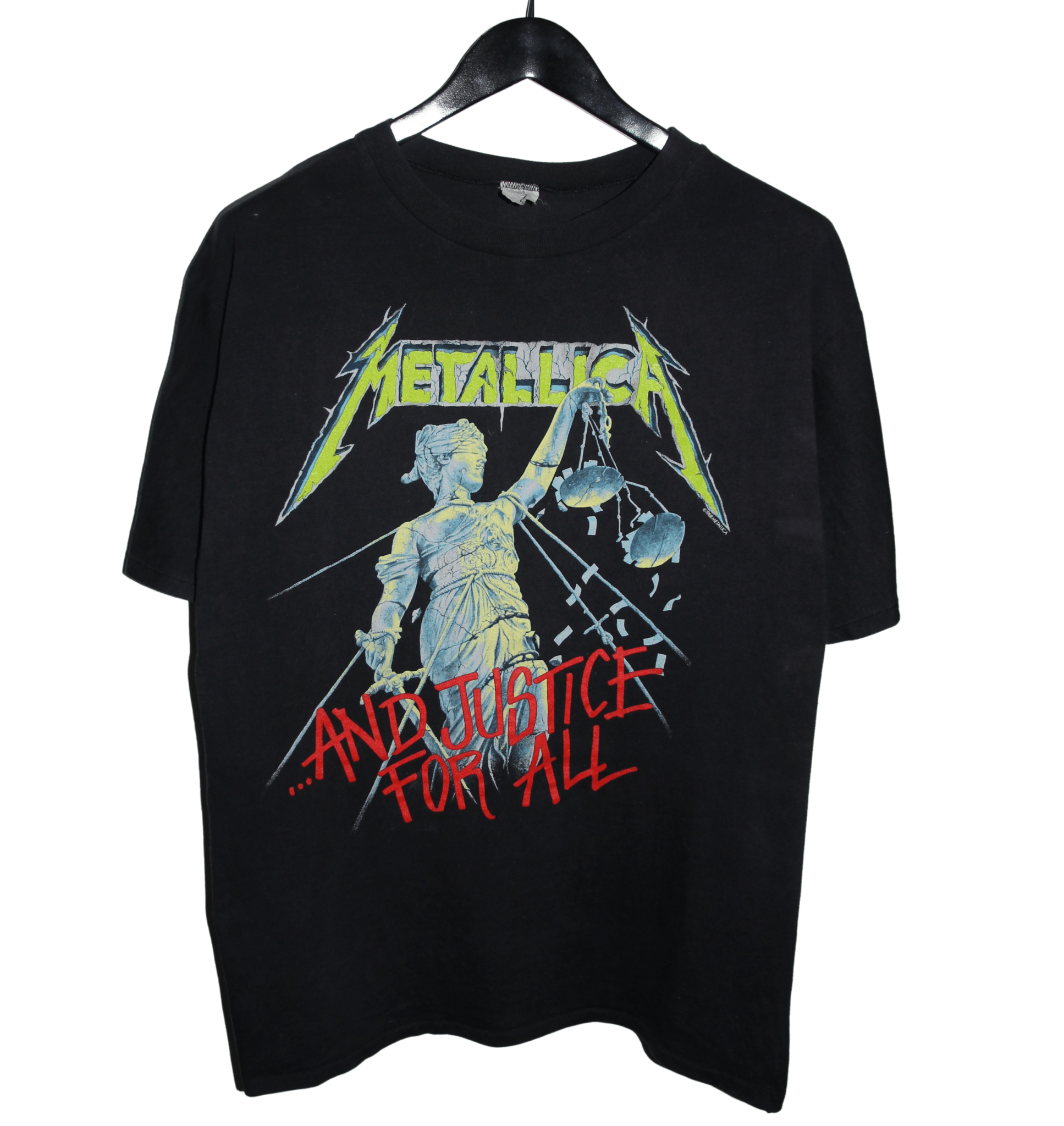 Metallica 1988/89 And Justice For All Tour Shirt - Faded AU