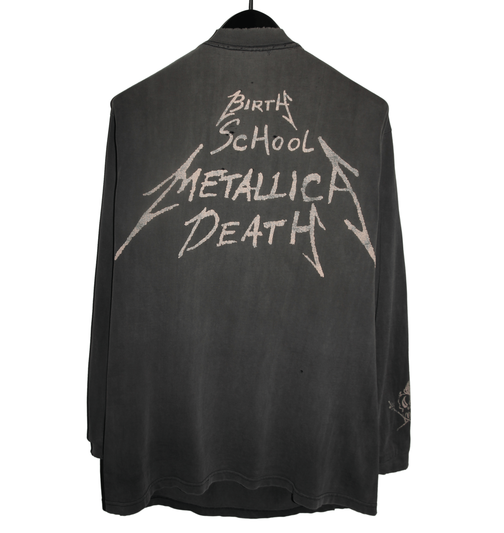 Metallica 1992 Birth School Metallica Death Long Sleeve - Faded AU