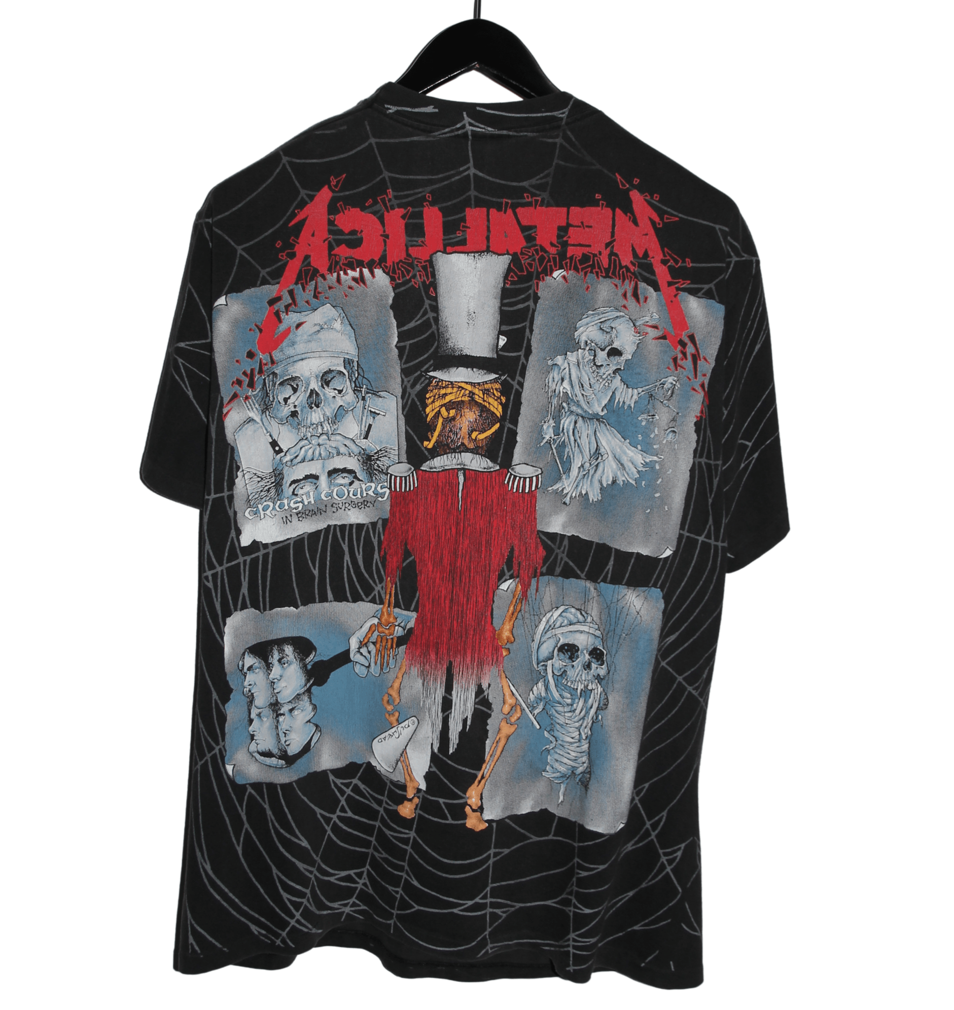 Metallica 1992 Ringmaster Pushead All Over Print Shirt - Faded AU