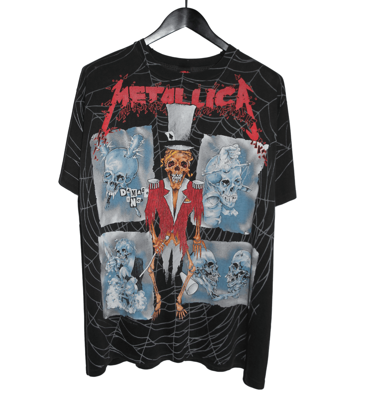 Metallica 1992 Ringmaster Pushead All Over Print Shirt - Faded AU