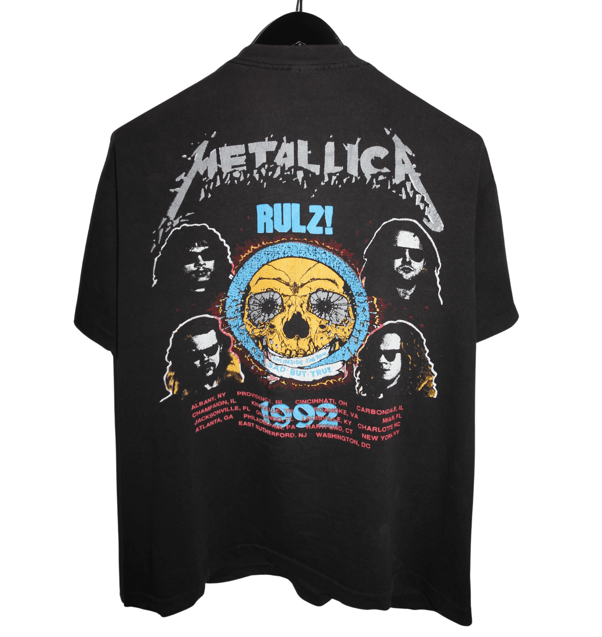 Metallica 1992 Sad But True Tour Shirt - Faded AU