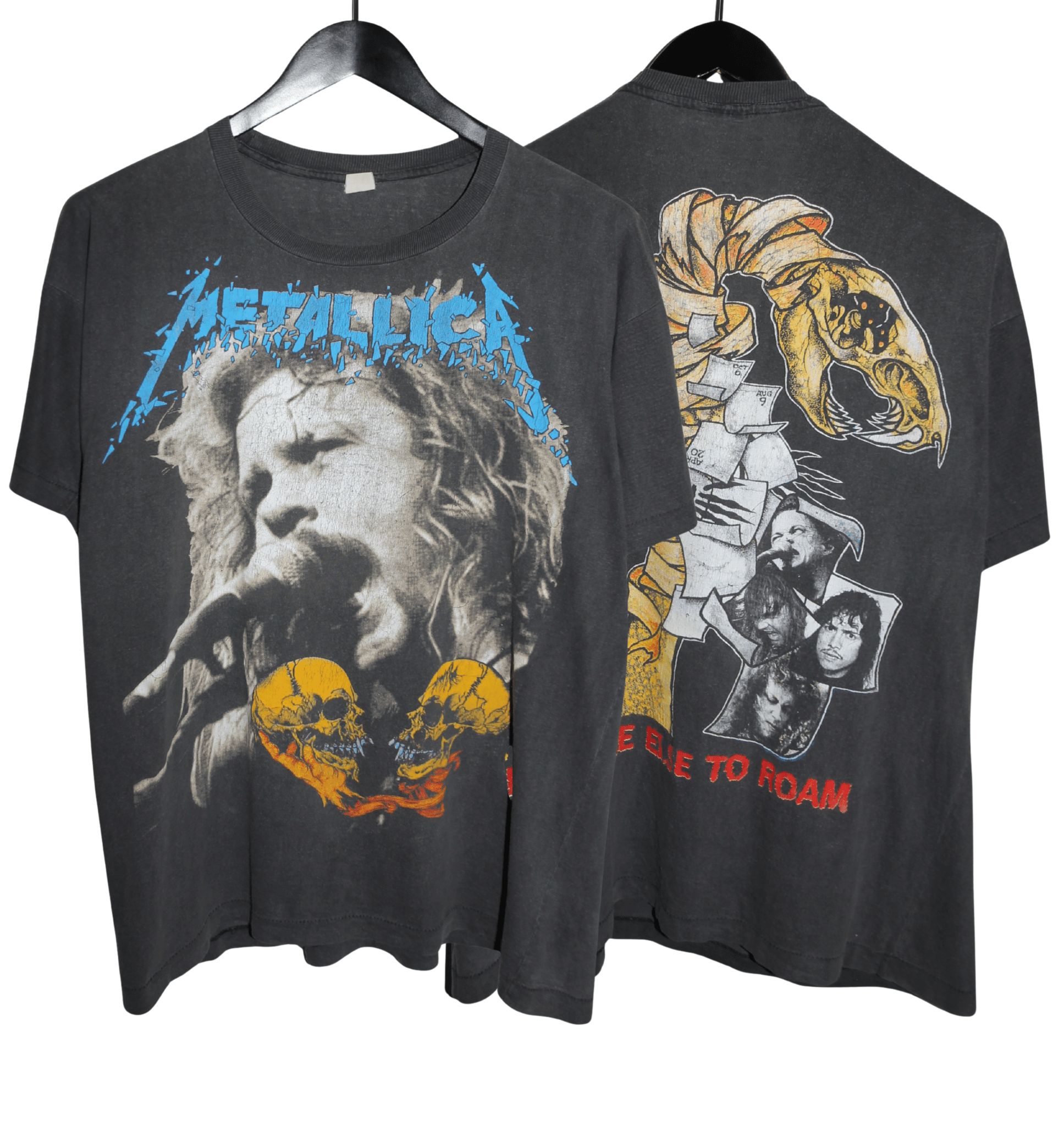 Metallica 1993 Nowhere Else To Roam Sad But True Tour Shirt - Faded AU
