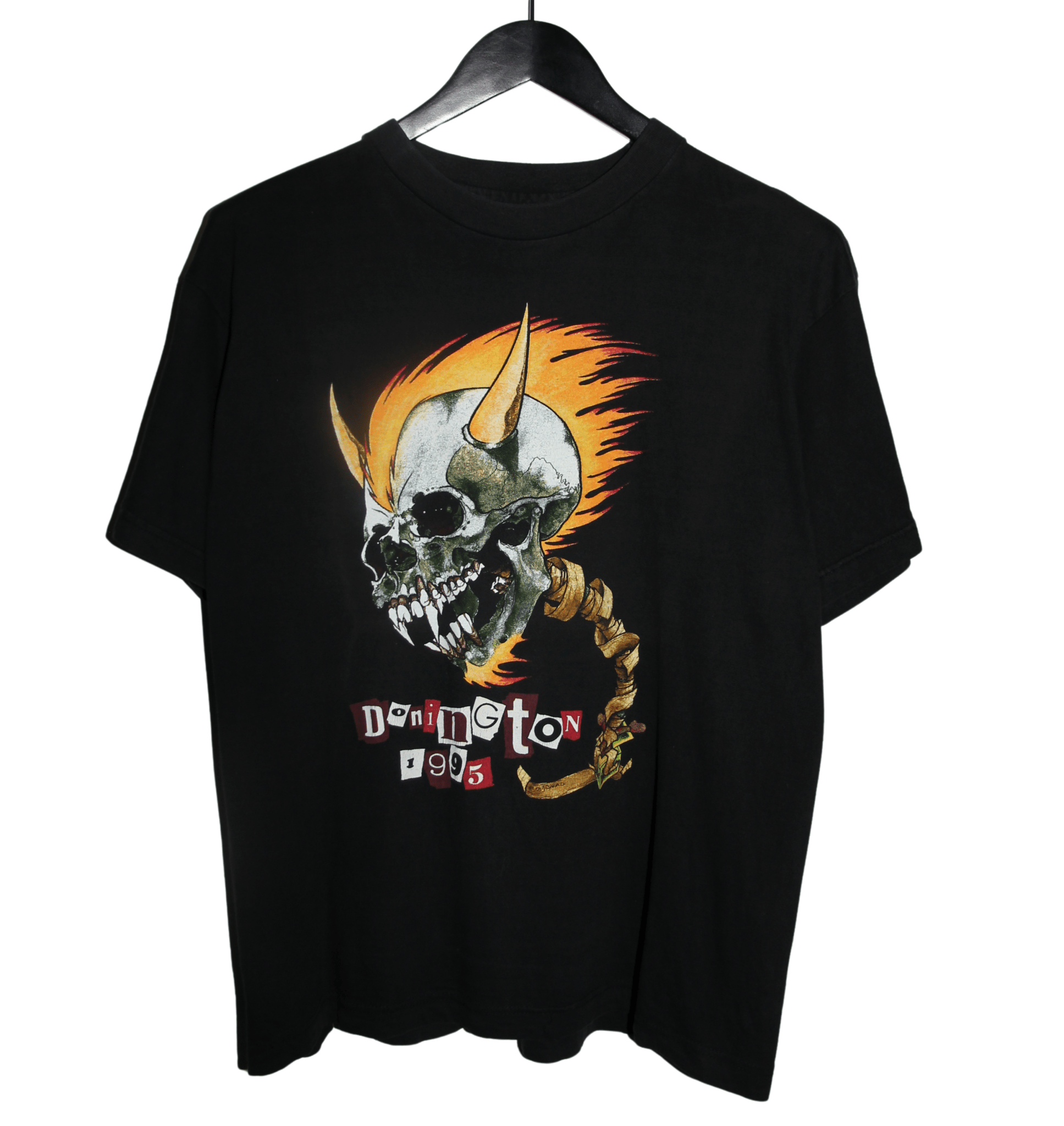 Metallica 1995 Pushead Donington Tour Shirt - Faded AU