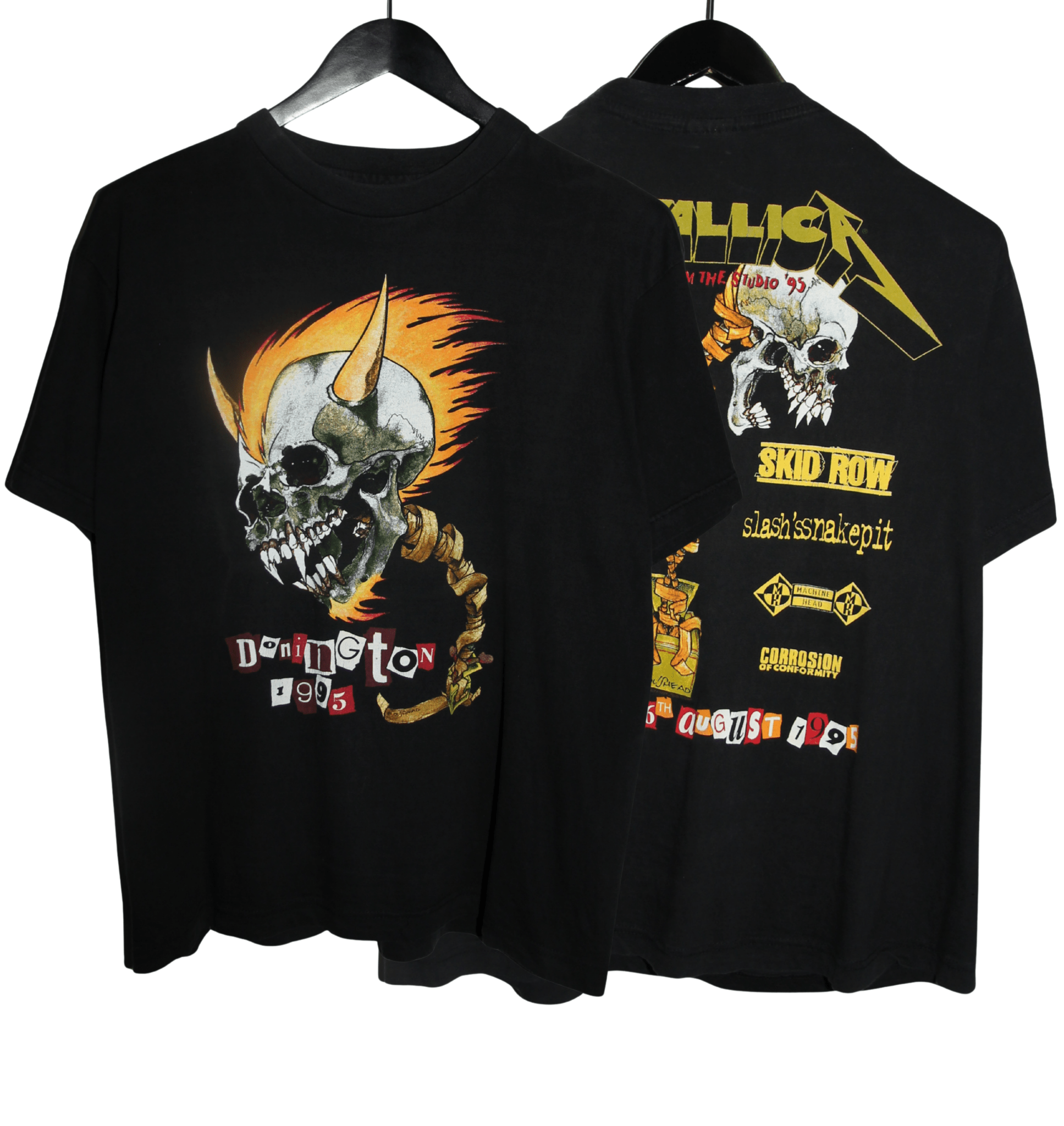 Metallica 1995 Pushead Donington Tour Shirt - Faded AU