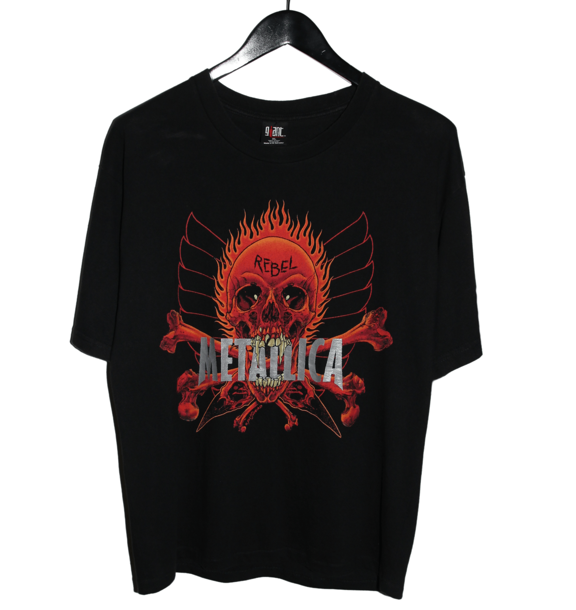 Metallica 1997 Pushead Rebel Shirt - Faded AU