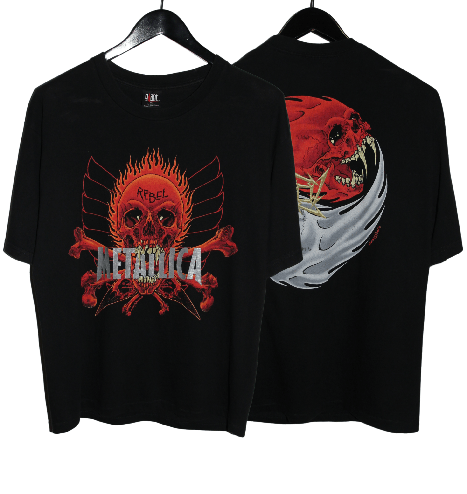 Metallica 1997 Pushead Rebel Shirt - Faded AU