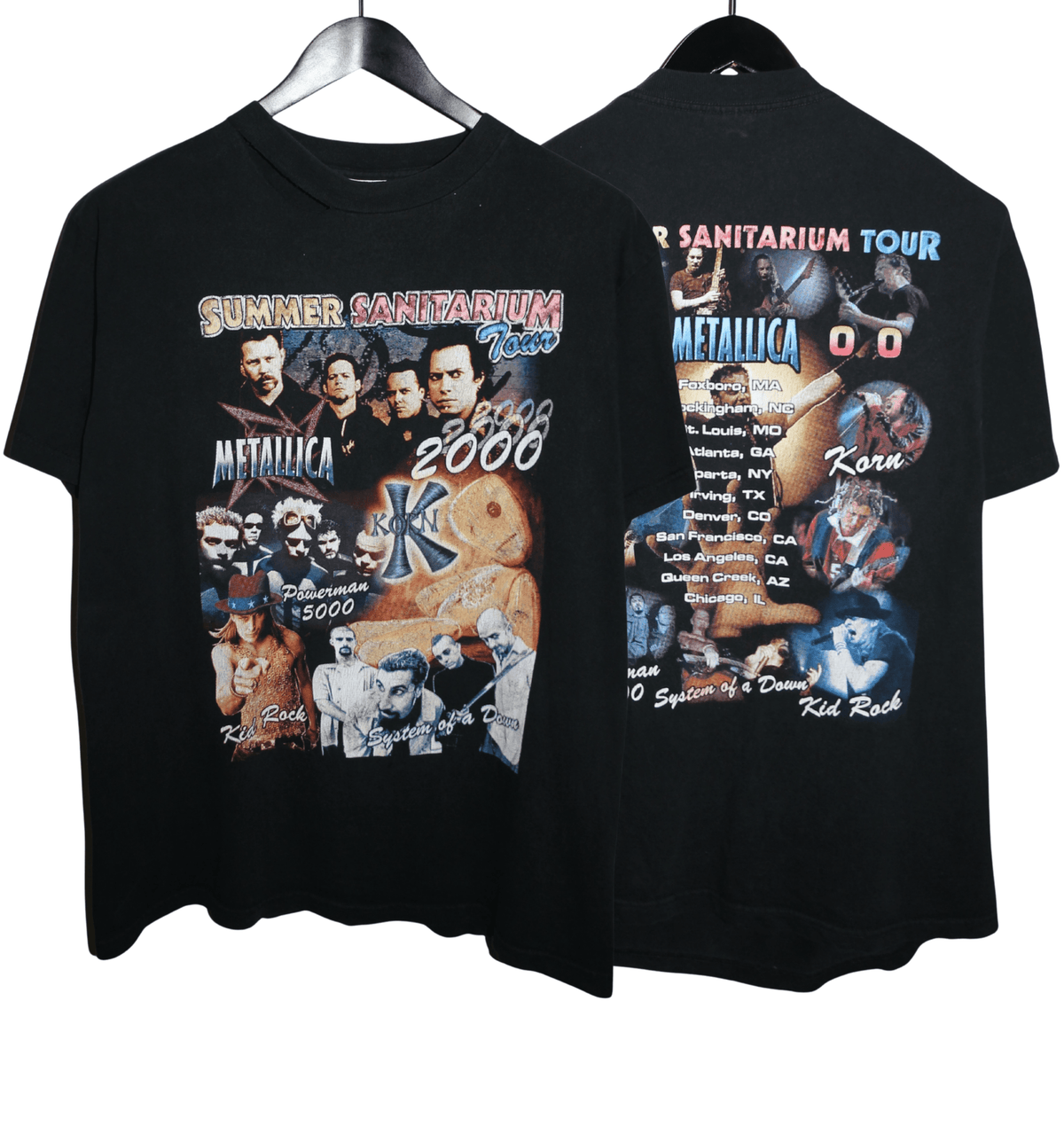 Metallica 2000 Summer Sanitarium Shirt - Faded AU