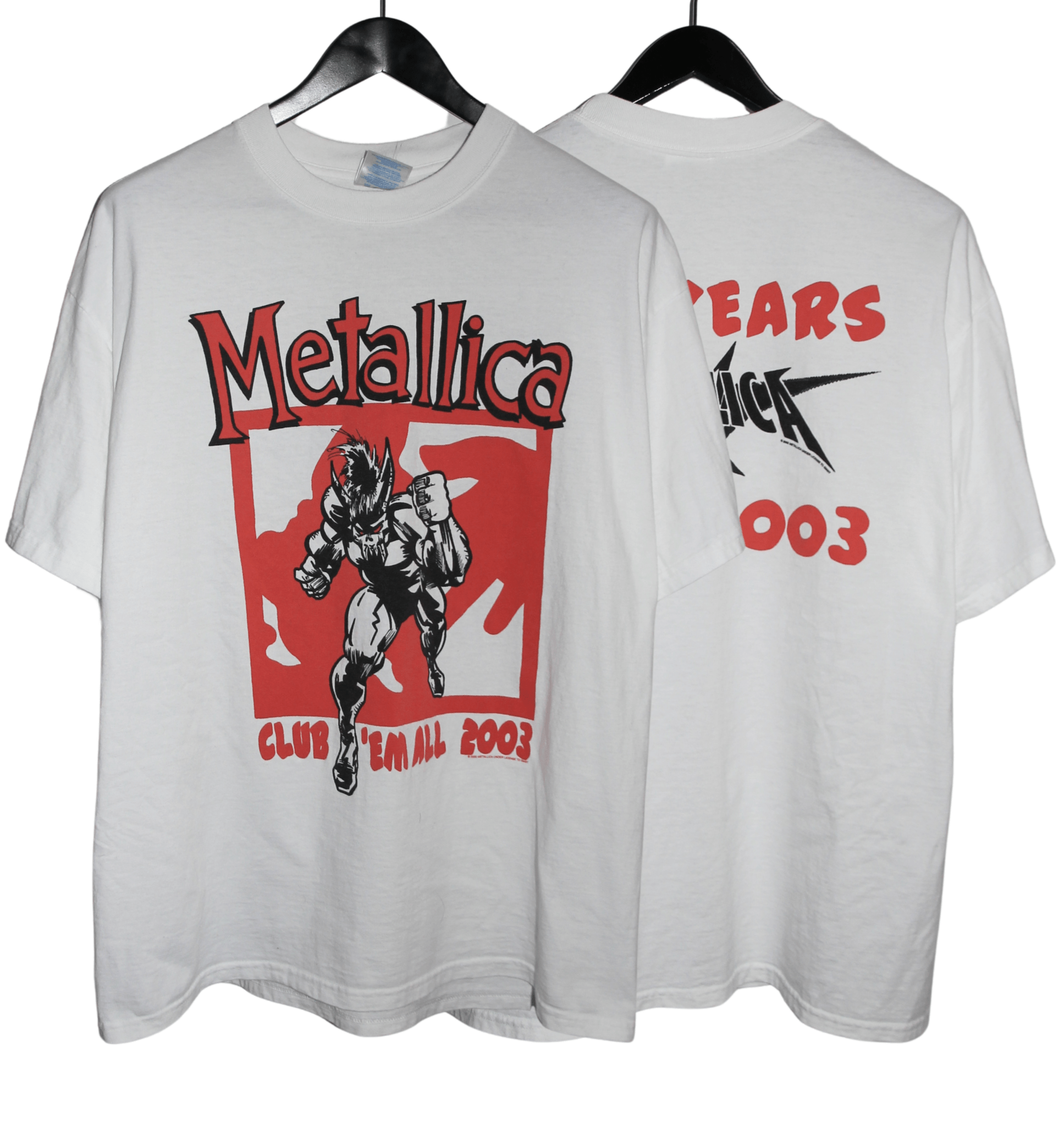 Metallica 2003 Club Em All Shirt - Faded AU