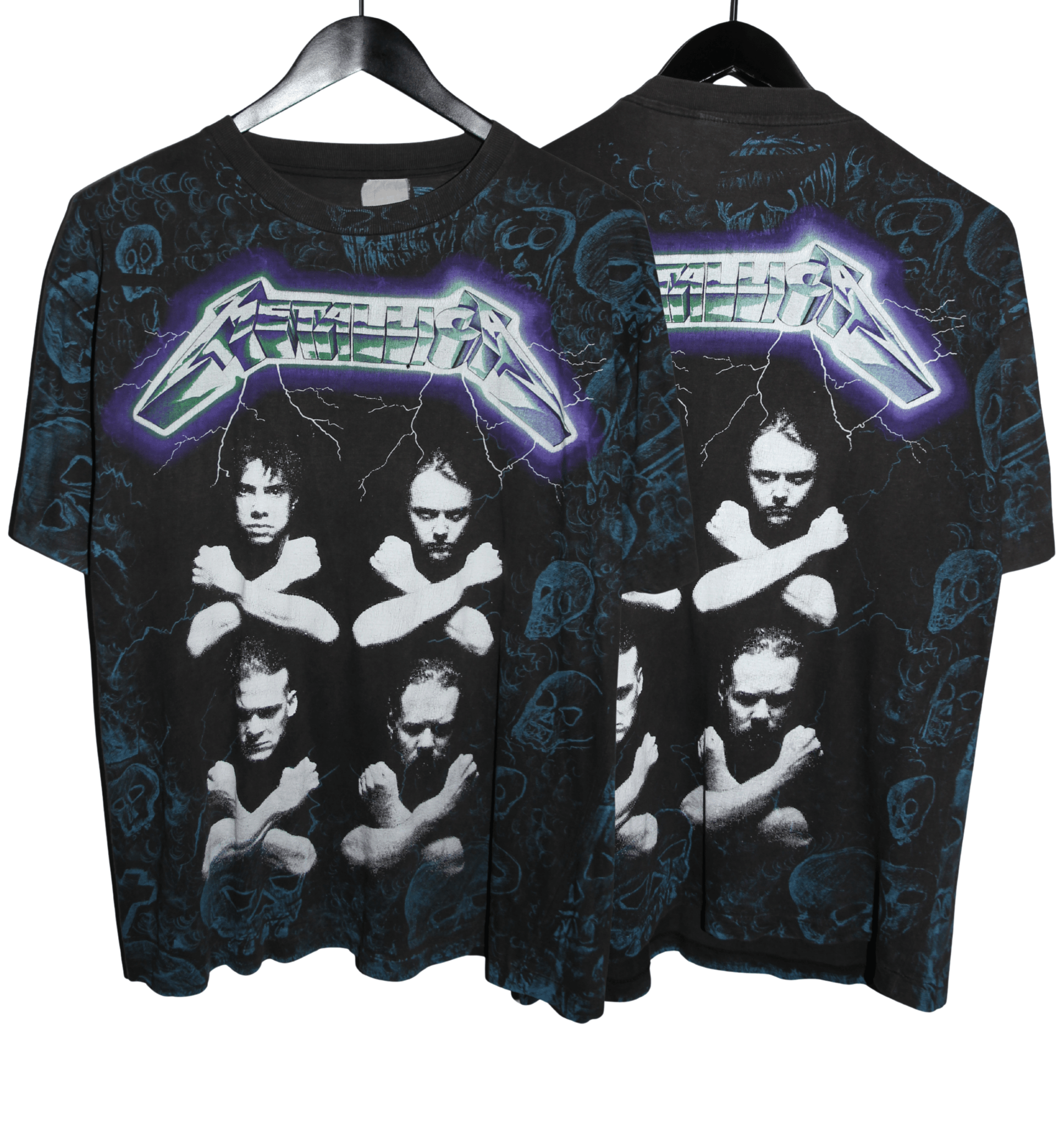 Metallica 90's Euro All Over Print Shirt - Faded AU
