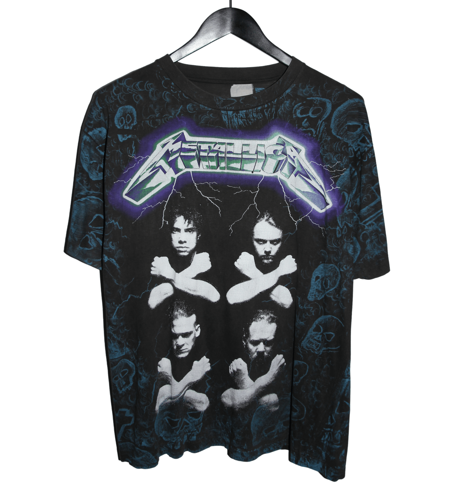 Metallica 90's Euro All Over Print Shirt - Faded AU