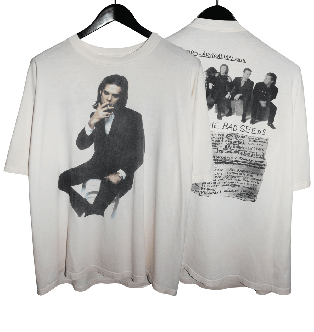 Nick Cave and the Bad Seeds 1992 Nippo-Australian Tour Shirt - Faded AU