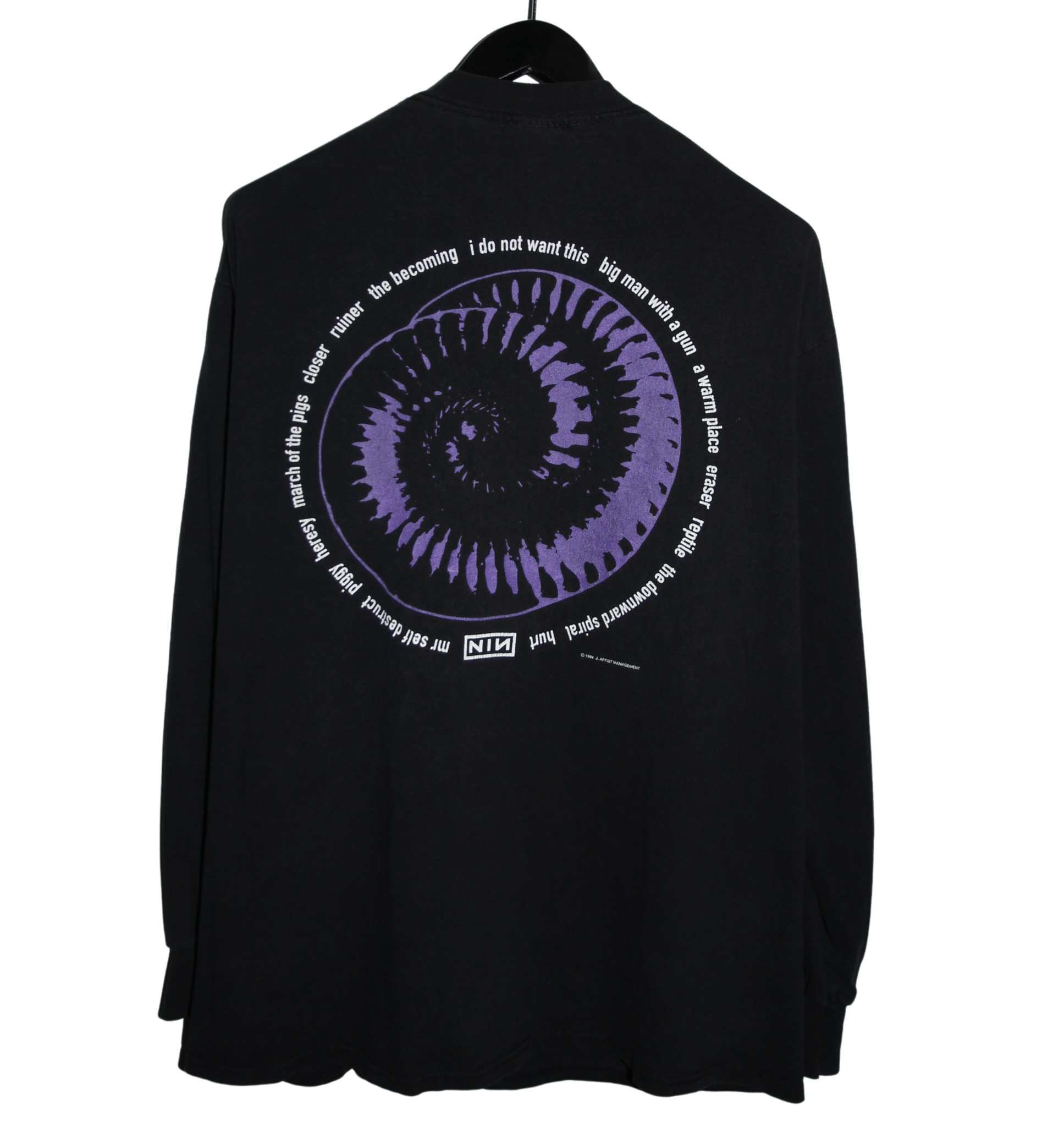 Nine Inch Nails 1994 Downward Spiral Long Sleeve - Faded AU