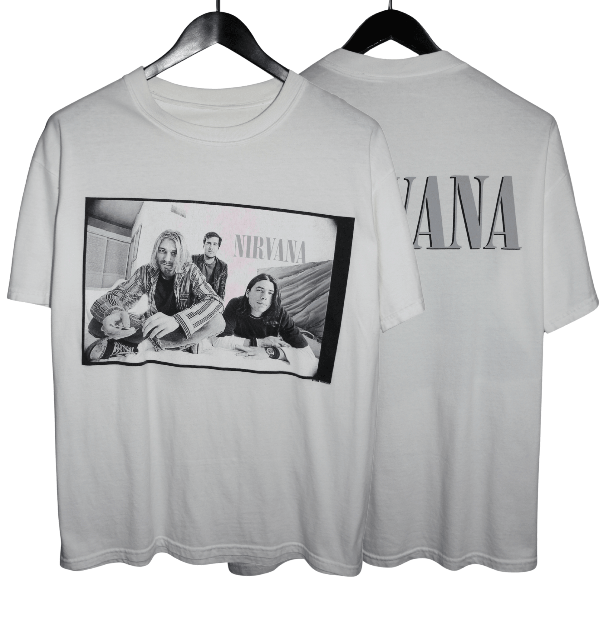 Nirvana 1996 Band Portrait Shirt - Faded AU