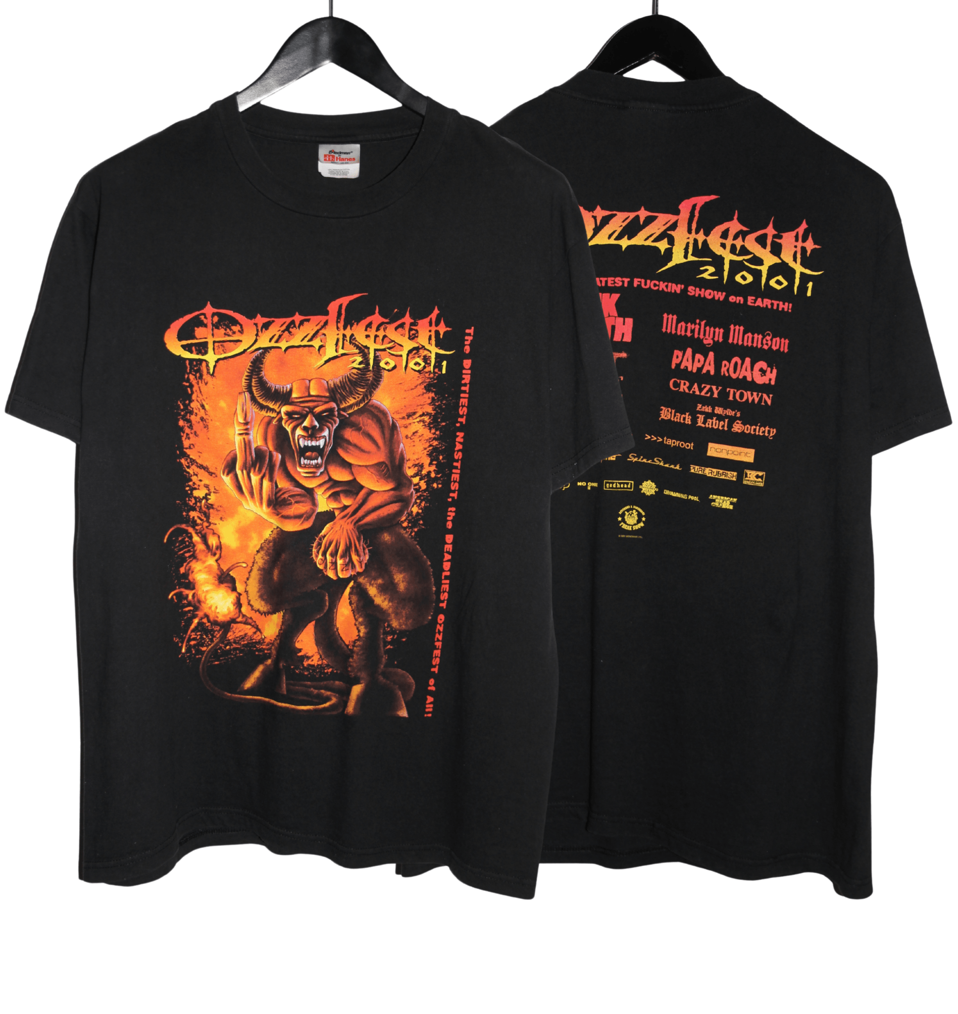 Ozzfest 2001 Festival Shirt - Faded AU