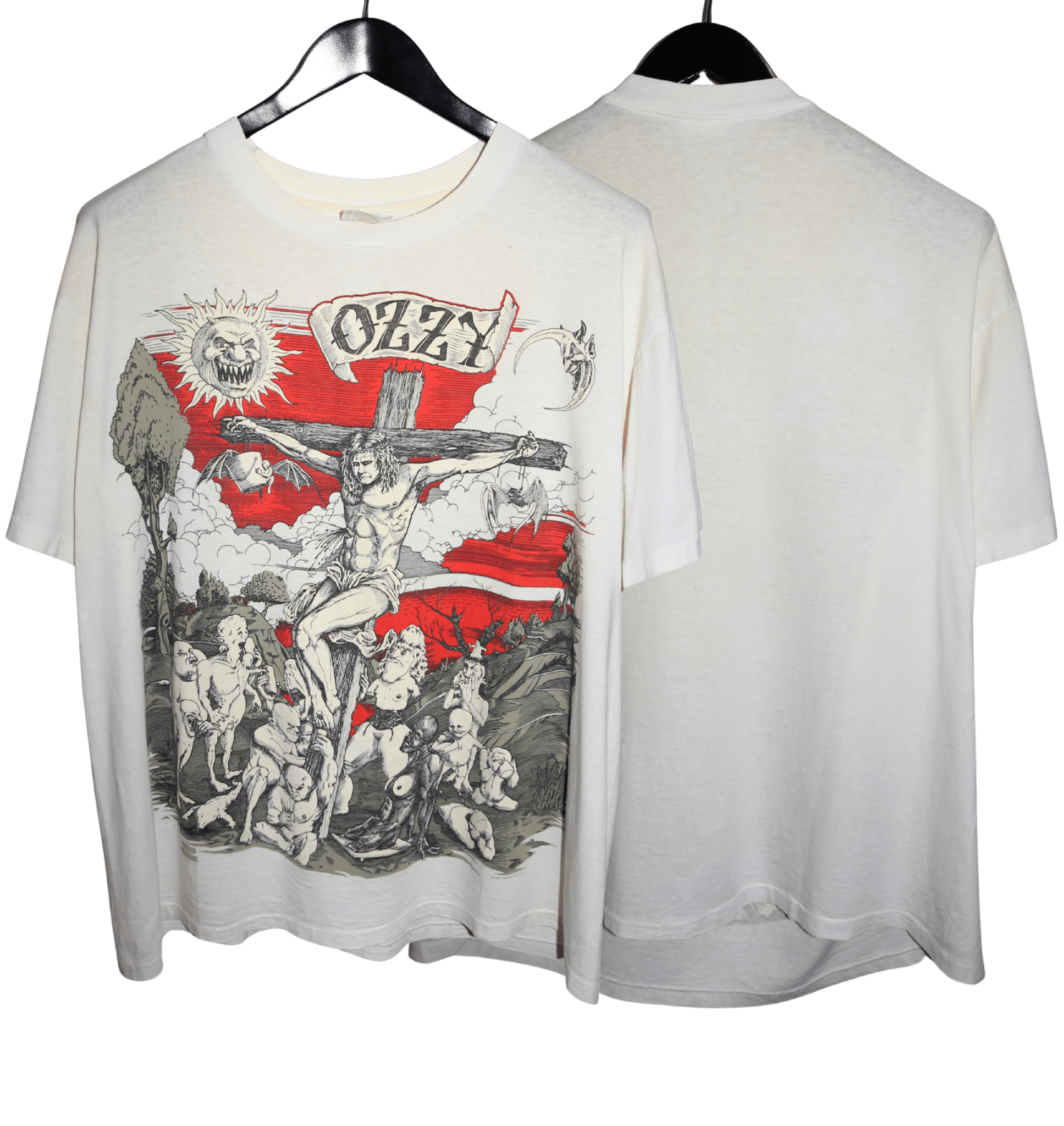 Ozzy Osborne 1991 Crucified Shirt - Faded AU