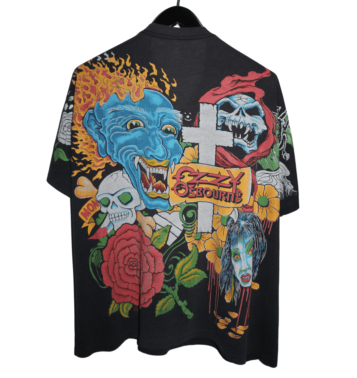 Ozzy Osbourne 1992 Tattoo All Over Print Shirt - Faded AU