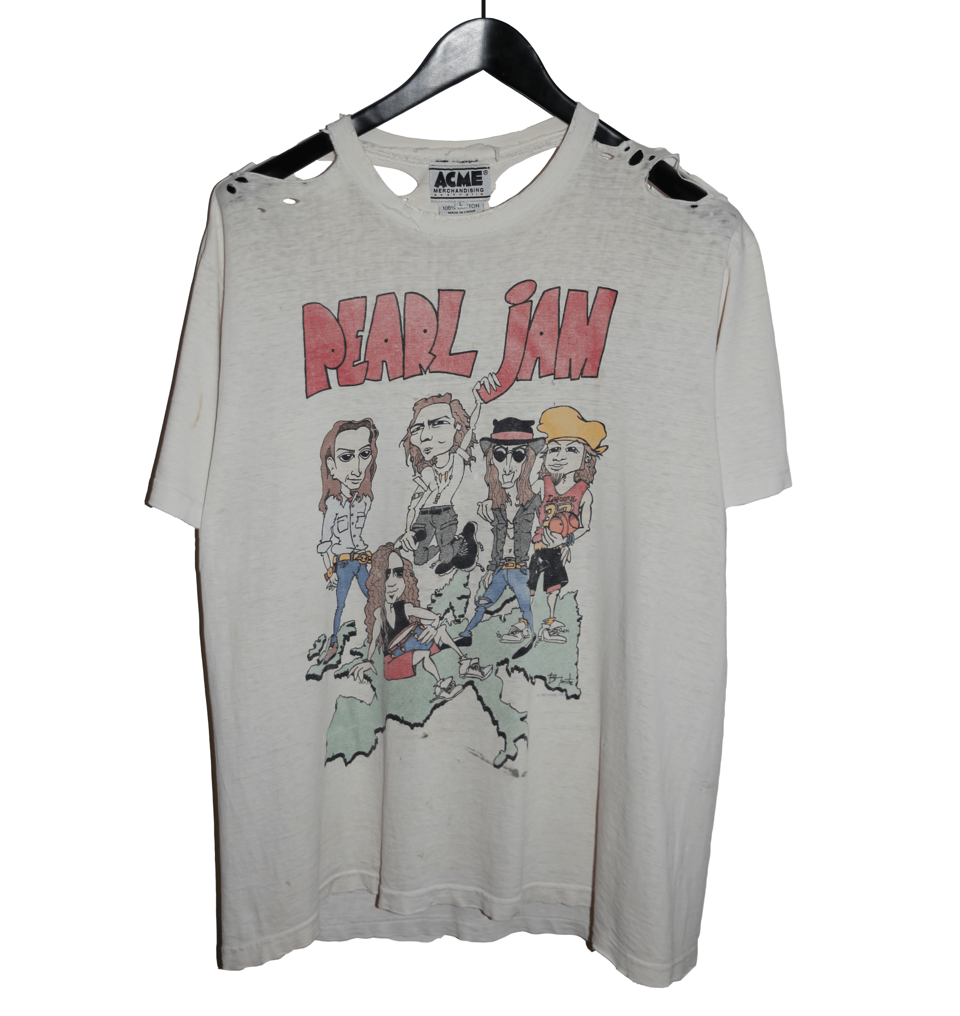 Pearl Jam 1992 World Jam Tour Shirt - Faded AU