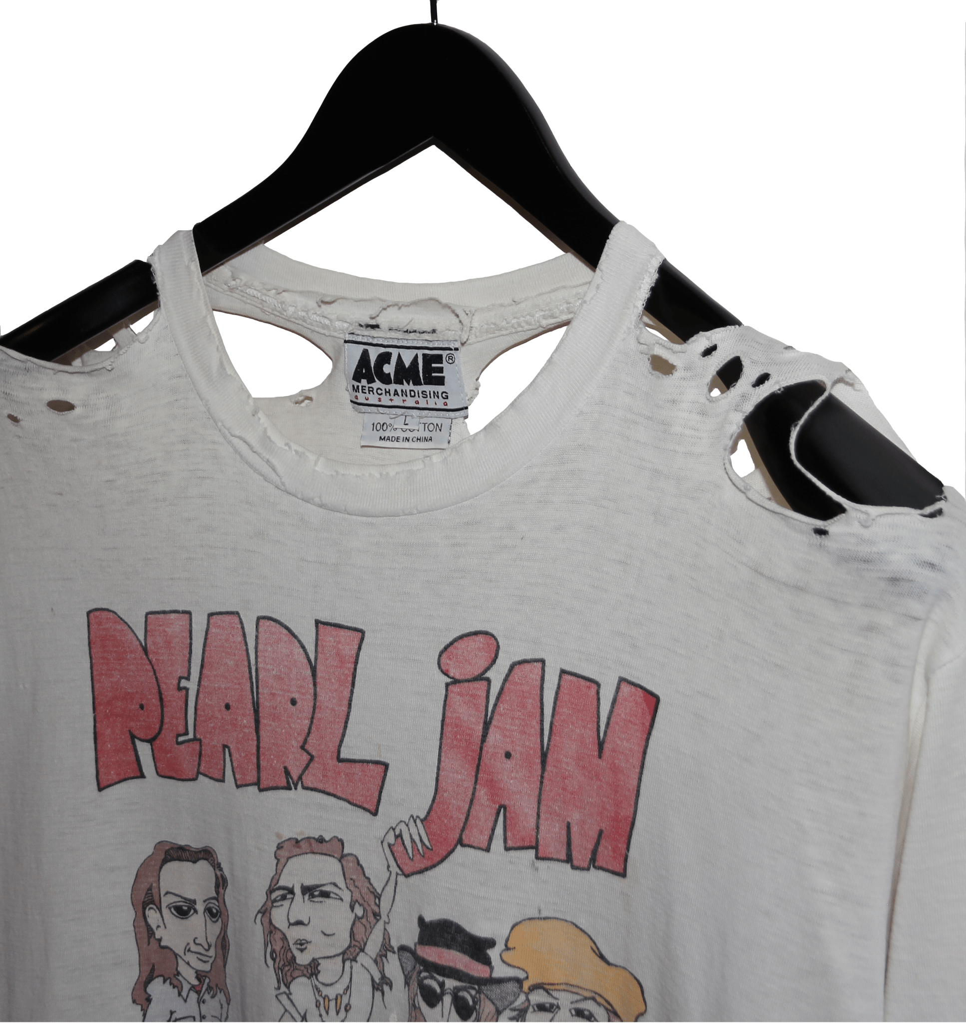 Pearl Jam 1992 World Jam Tour Shirt - Faded AU