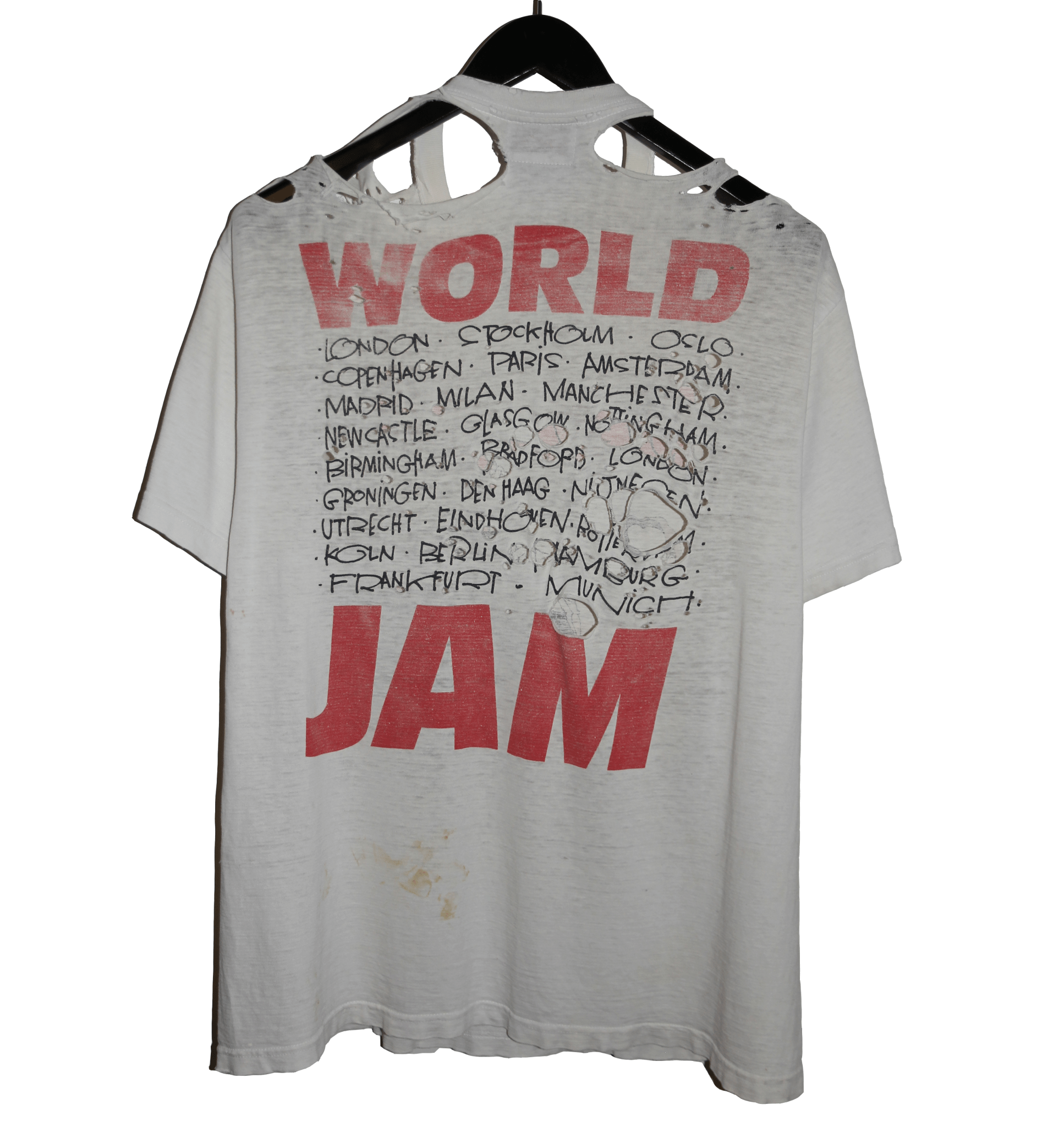 Pearl Jam 1992 World Jam Tour Shirt - Faded AU