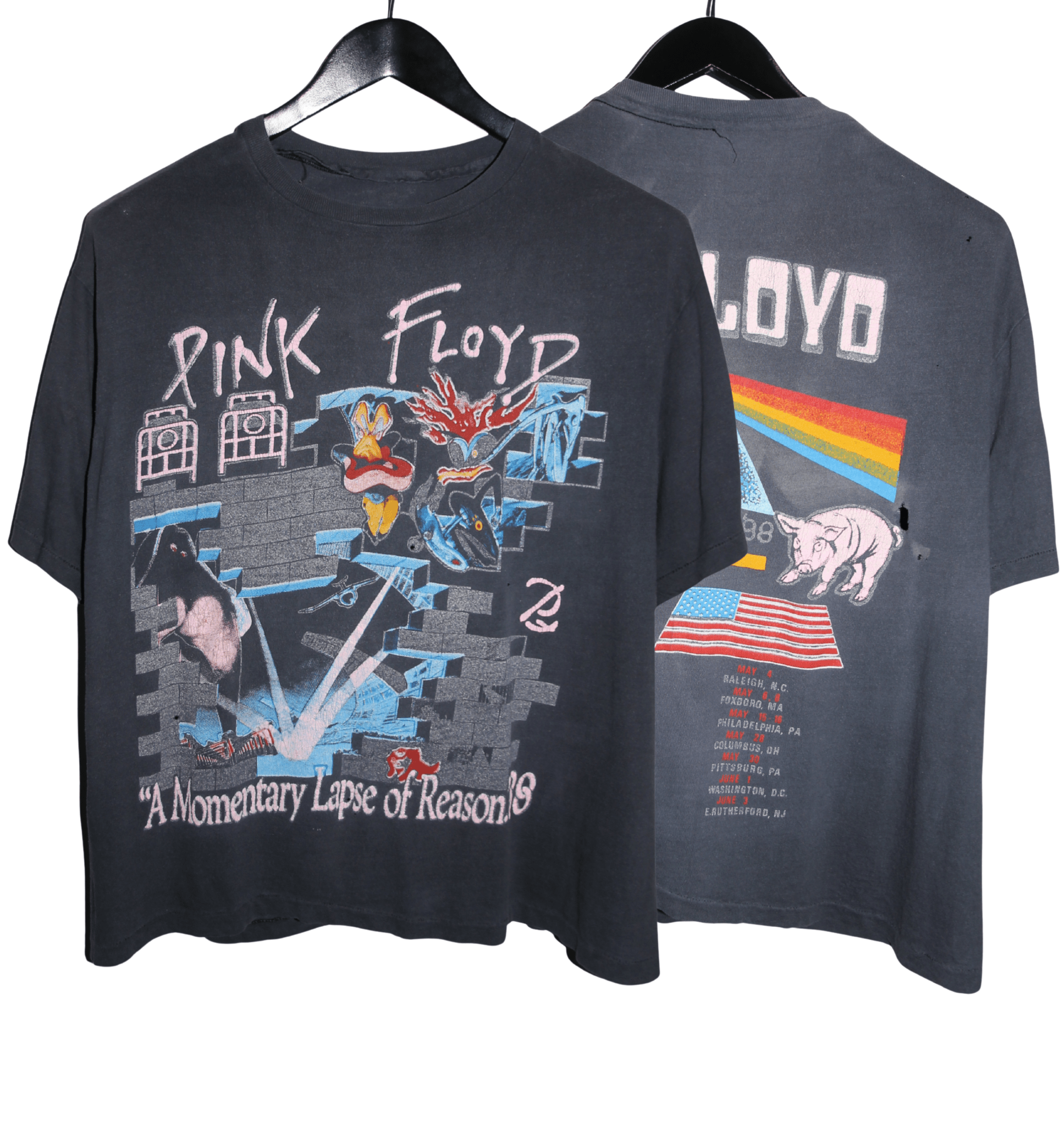 Pink Floyd 1988 A Momentary Lapse of Reason Tour Shirt - Faded AU