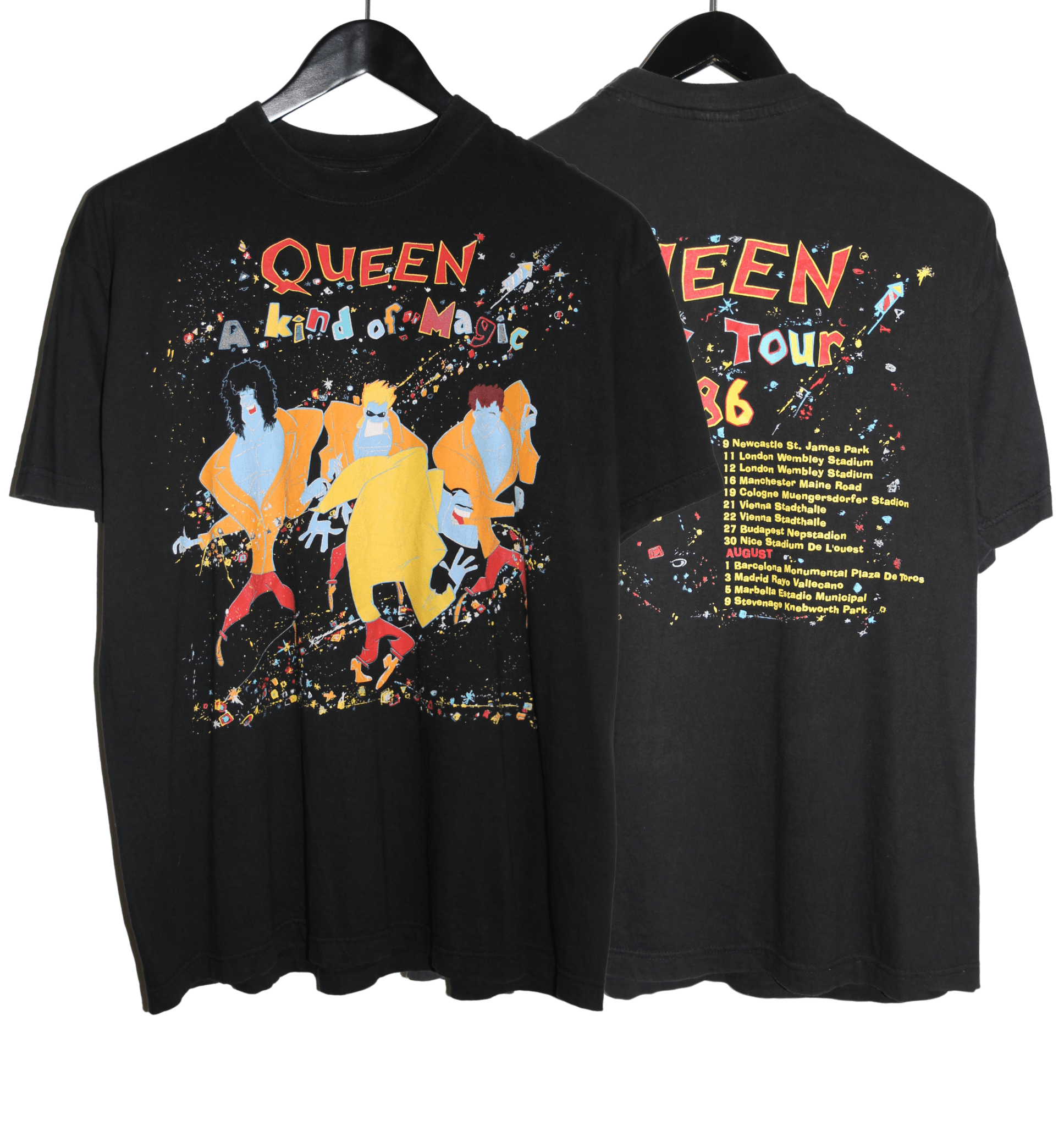 Queen 1986 A Kind of Magic Tour Shirt - Faded AU