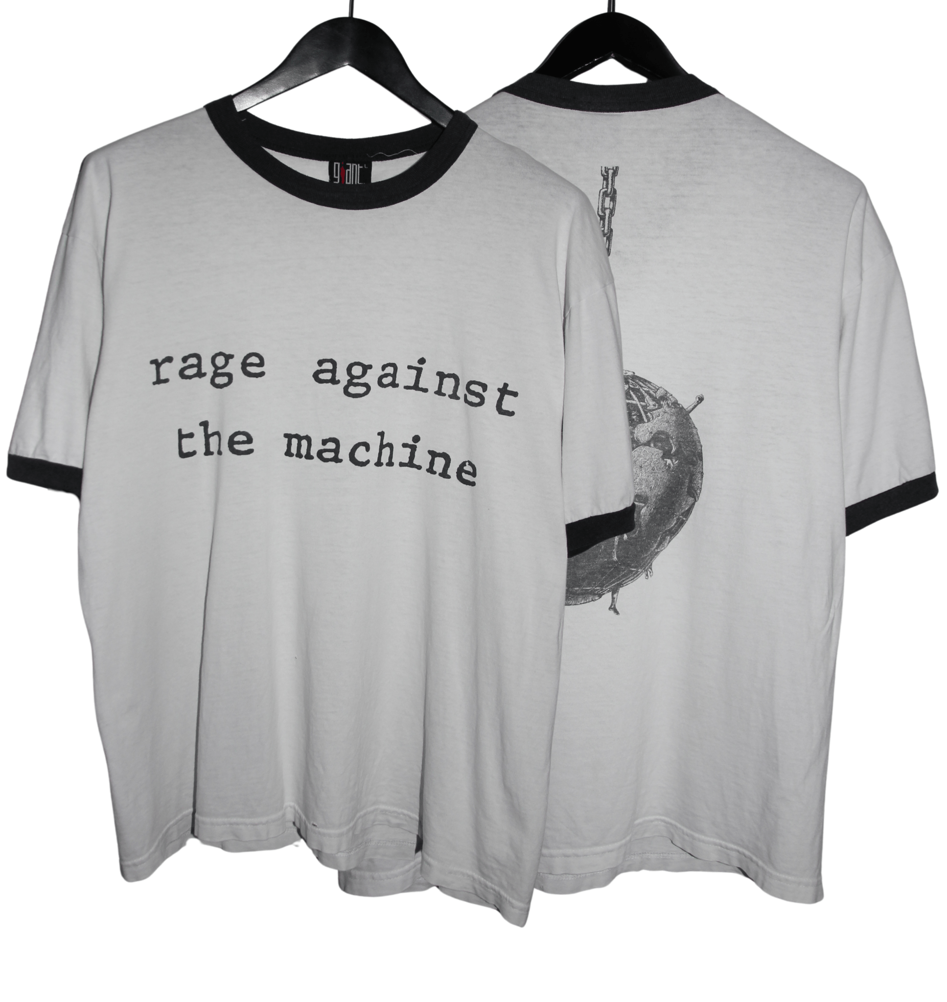 Rage Against the Machine 90's Wrecking Ball Ringer Shirt - Faded AU
