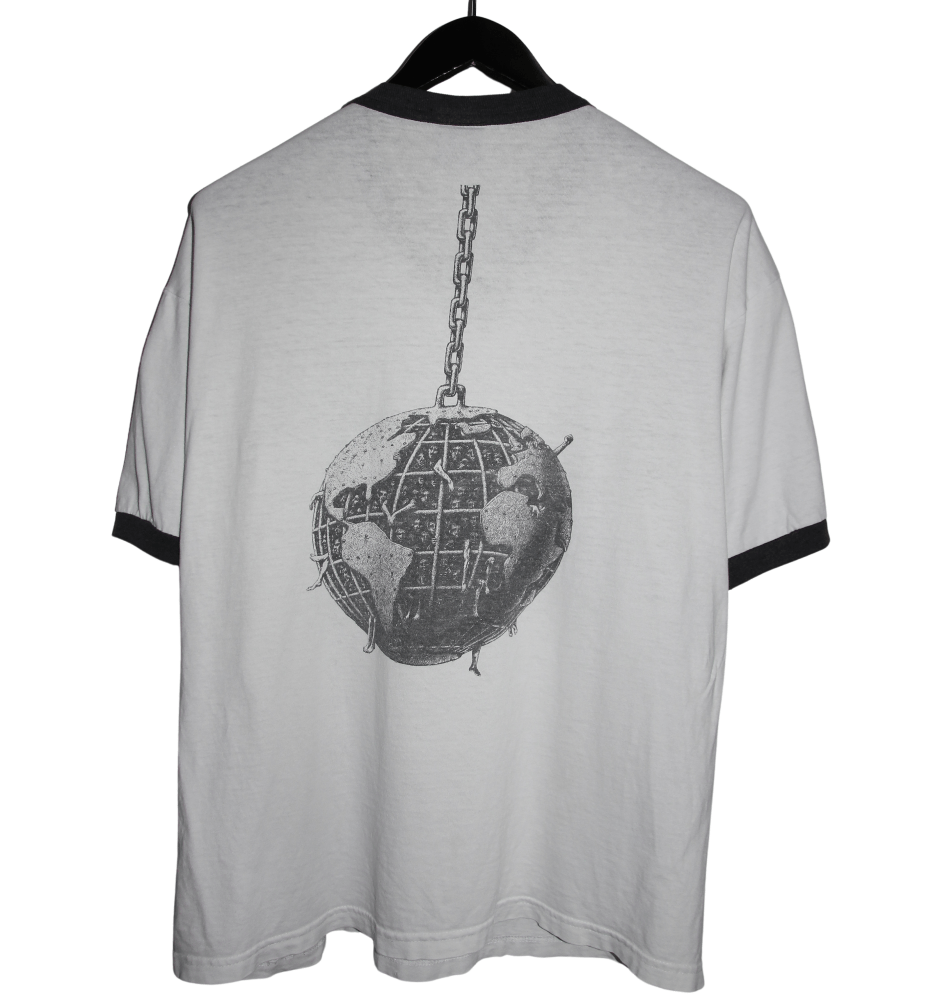 Rage Against the Machine 90's Wrecking Ball Ringer Shirt - Faded AU