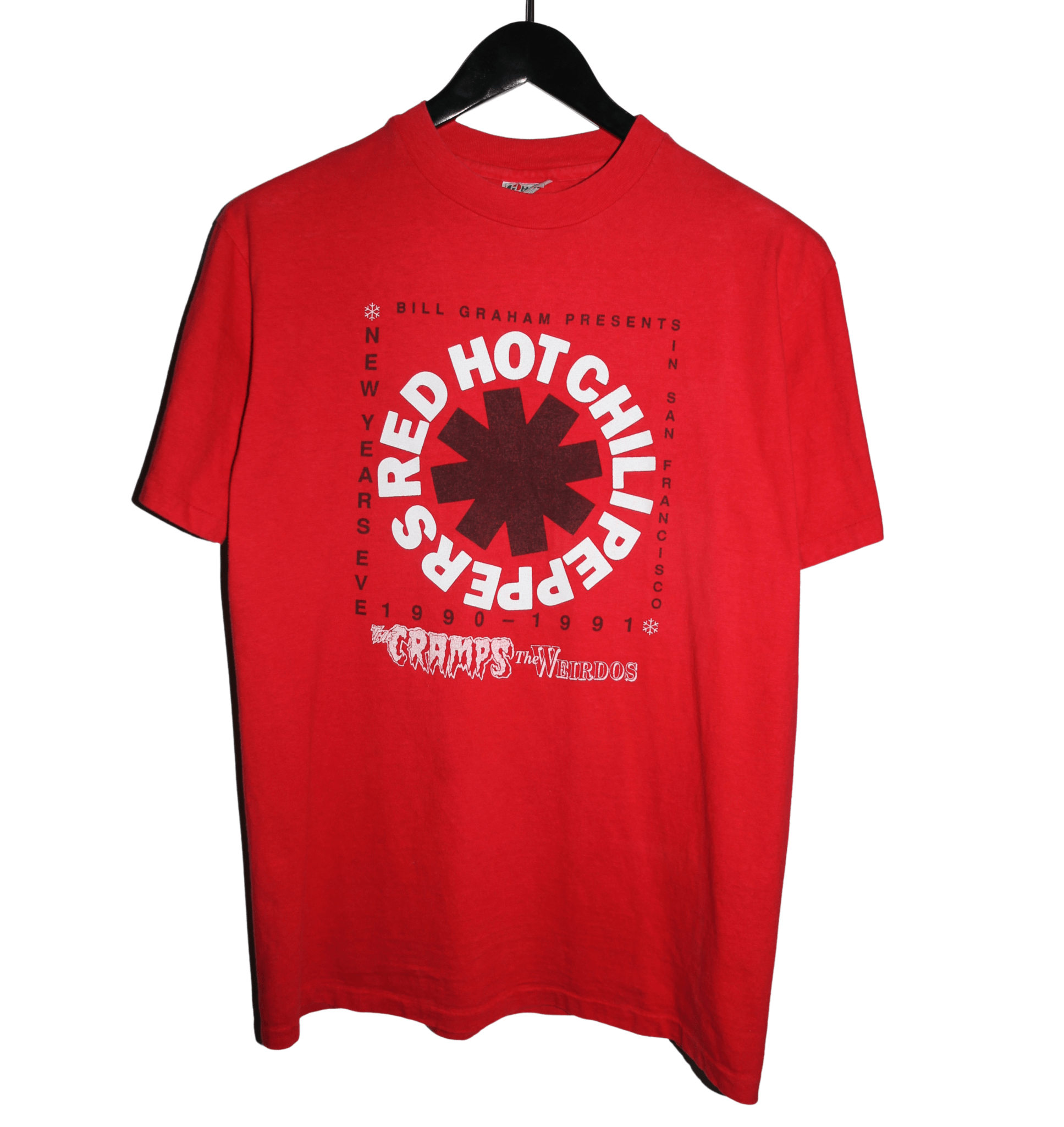 Red Hot Chili Peppers The Cramps & The Weirdos 1990 New Years Eve Shirt - Faded AU