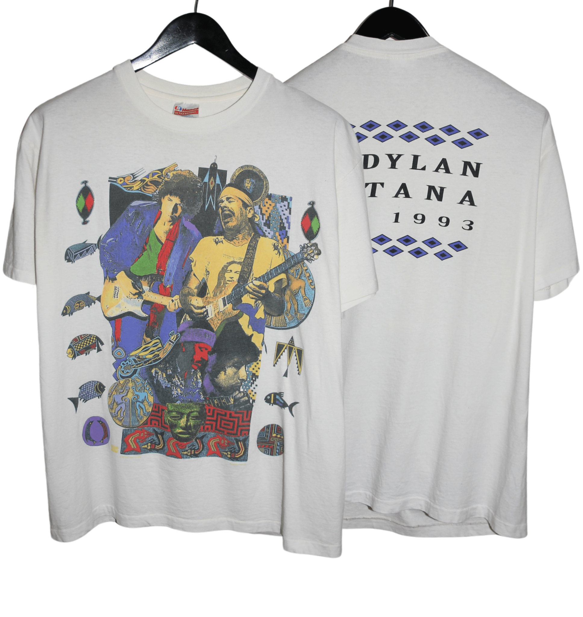 Santana & Bob Dylan 1993 Tour Shirt - Faded AU