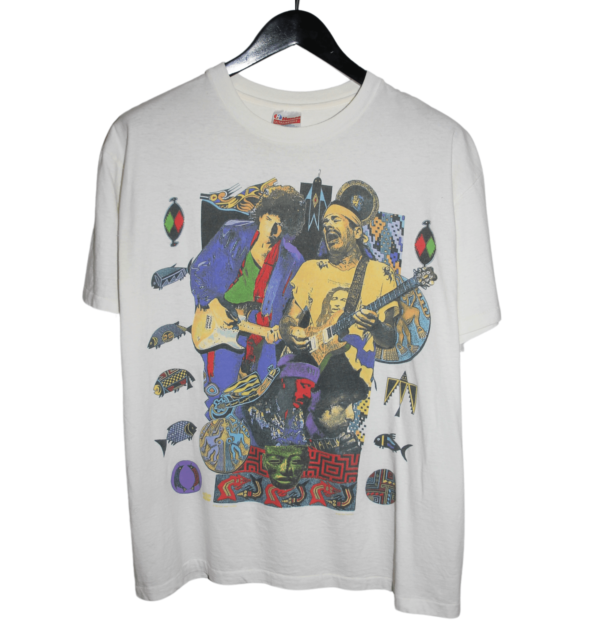 Santana & Bob Dylan 1993 Tour Shirt - Faded AU