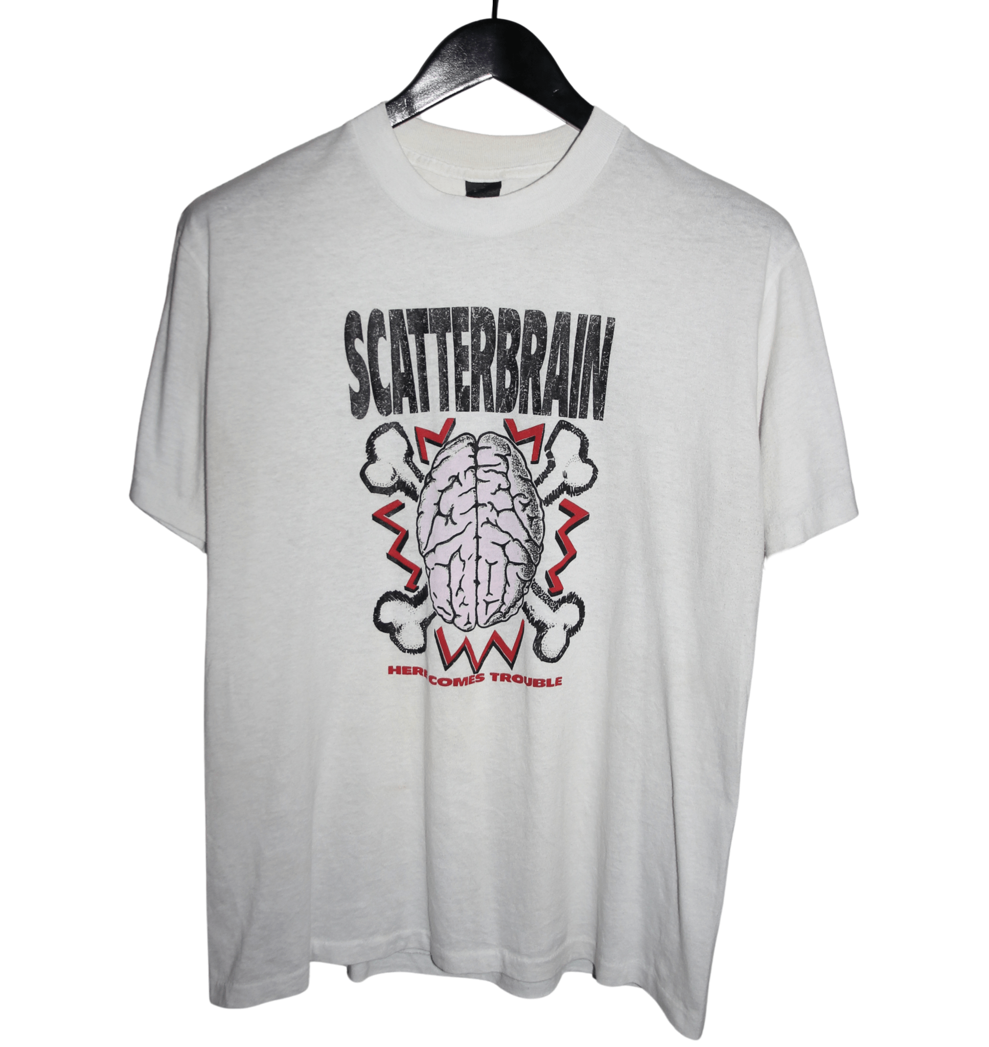 Scatterbrain 1990 Here Comes Trouble Album Shirt - Faded AU