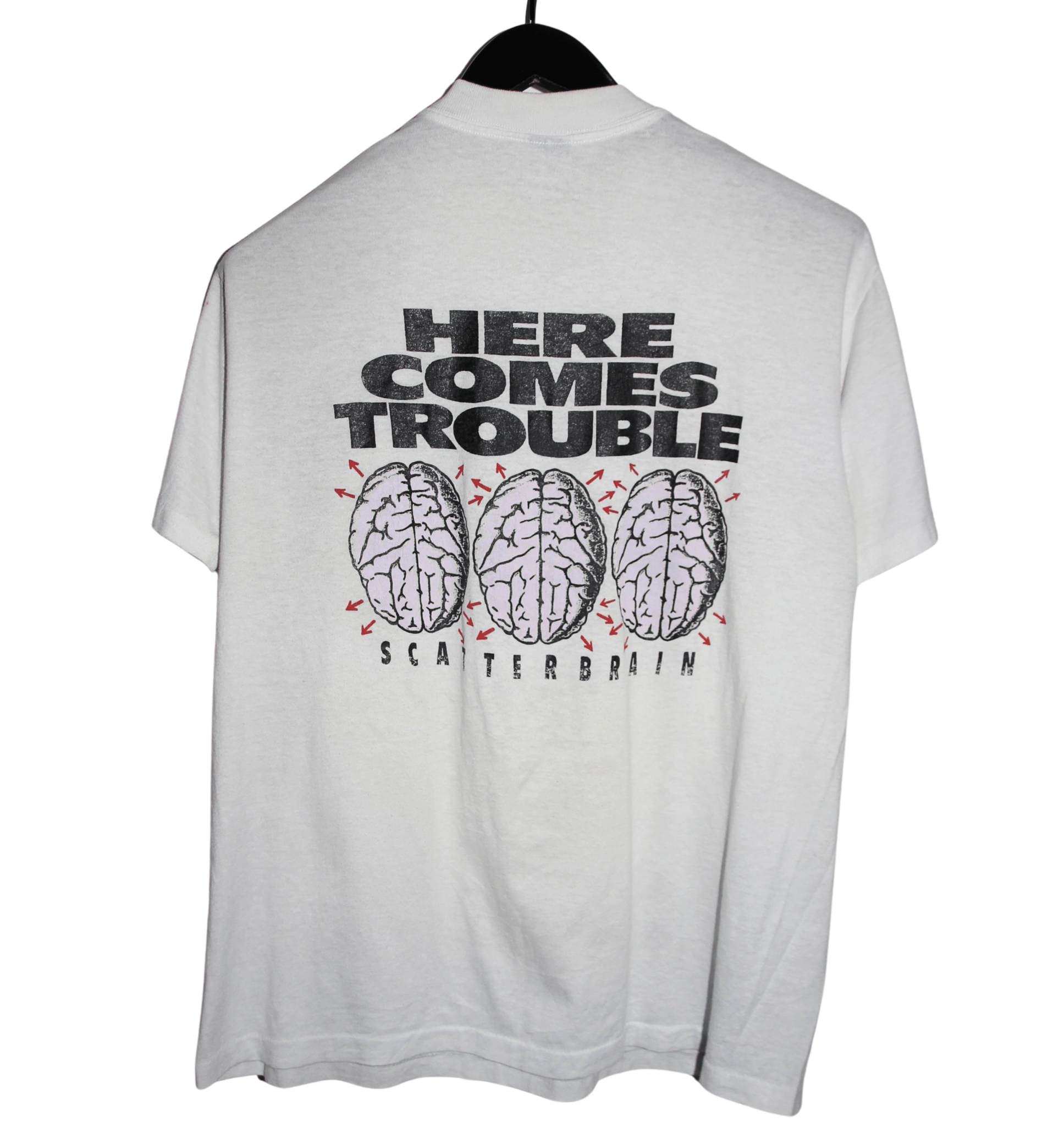 Scatterbrain 1990 Here Comes Trouble Album Shirt - Faded AU