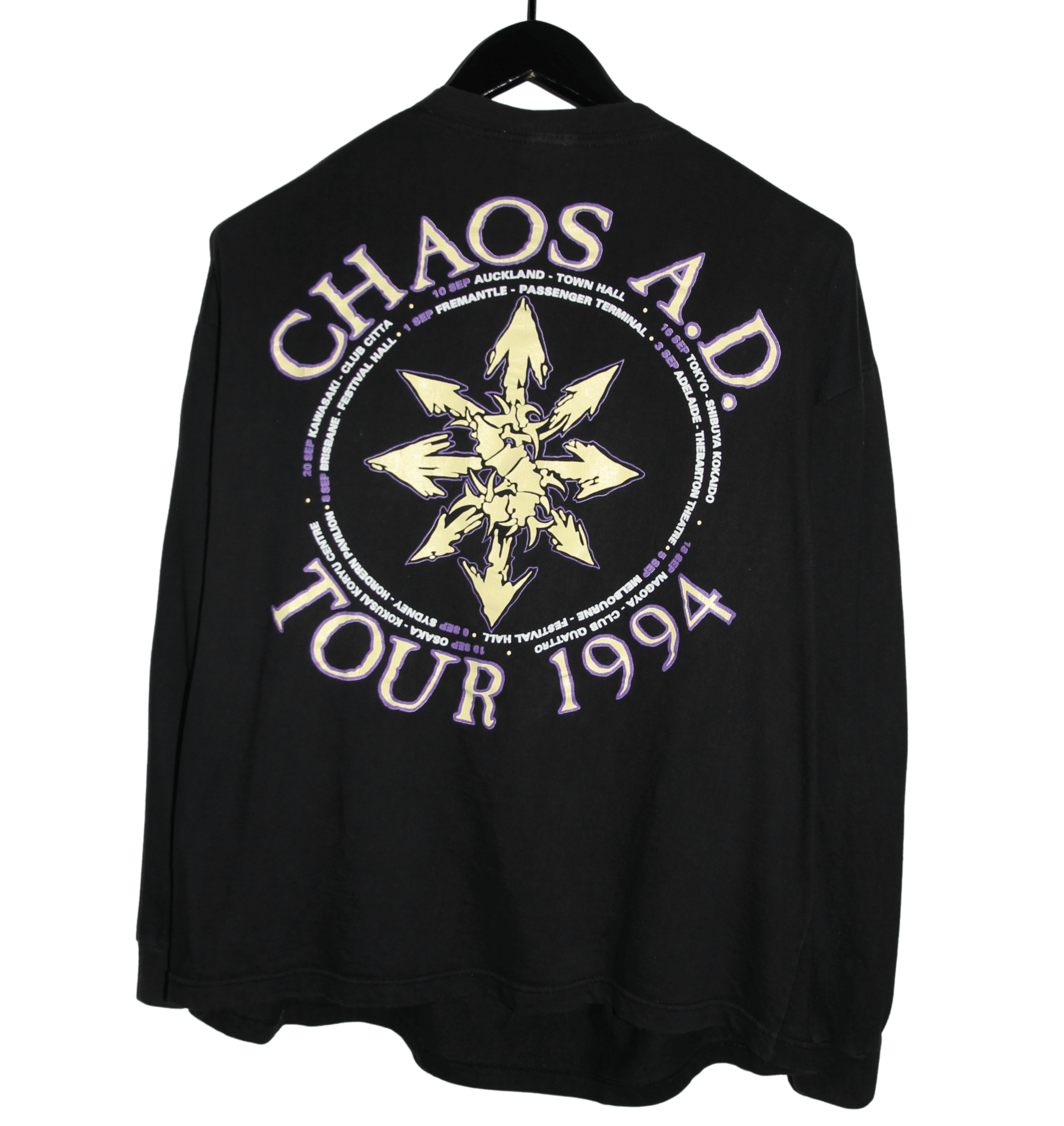 Sepultura 1993 Chaos A.D. Album Long Sleeve - Faded AU