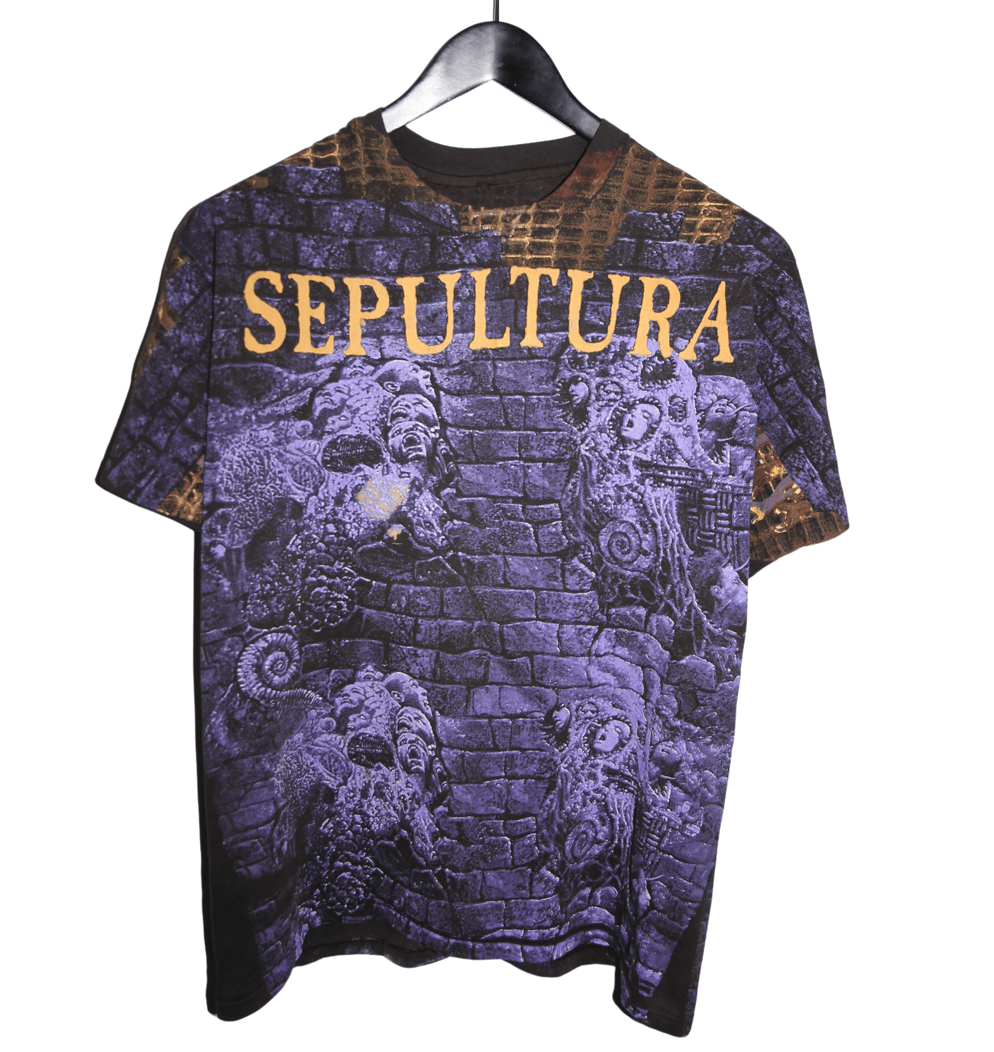 Sepultura 1993 Chaos A.D. All Over Print Shirt - Faded AU