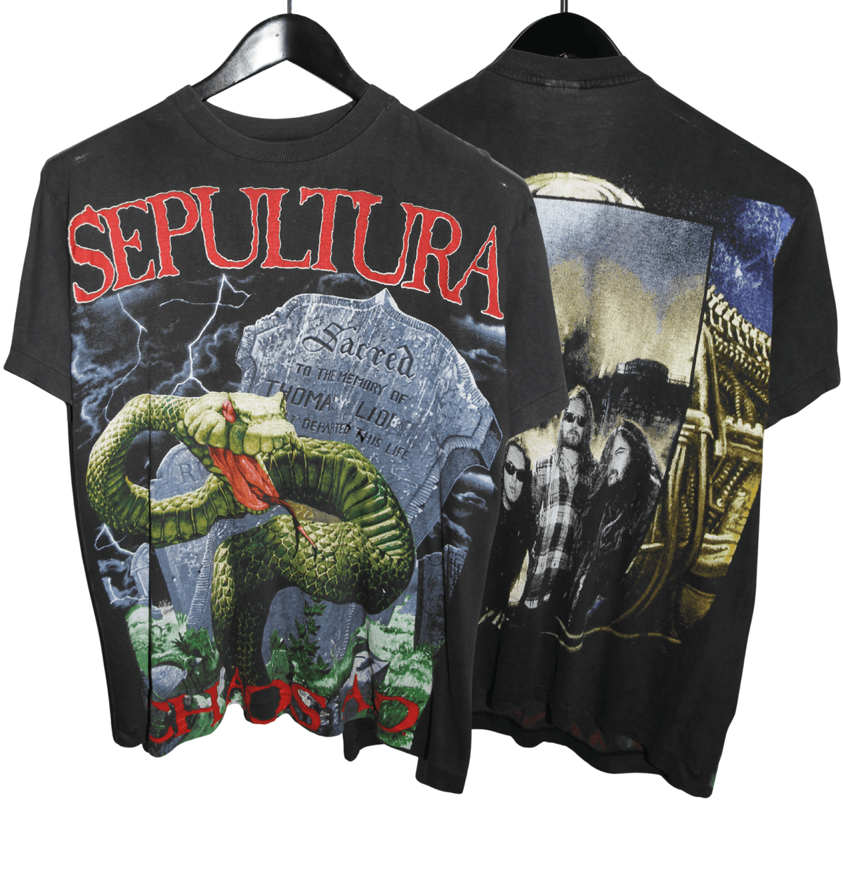 Sepultura 90's Chaos A.D. Serpent All Over Print Shirt - Faded AU