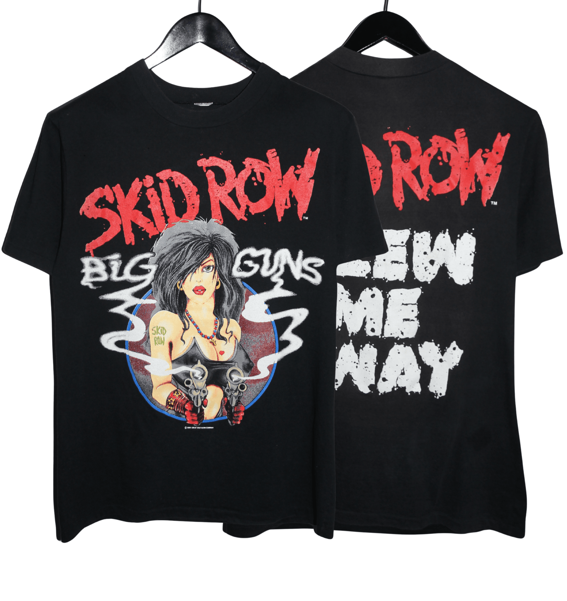 Skid Row 1989 Big Guns Shirt - Faded AU