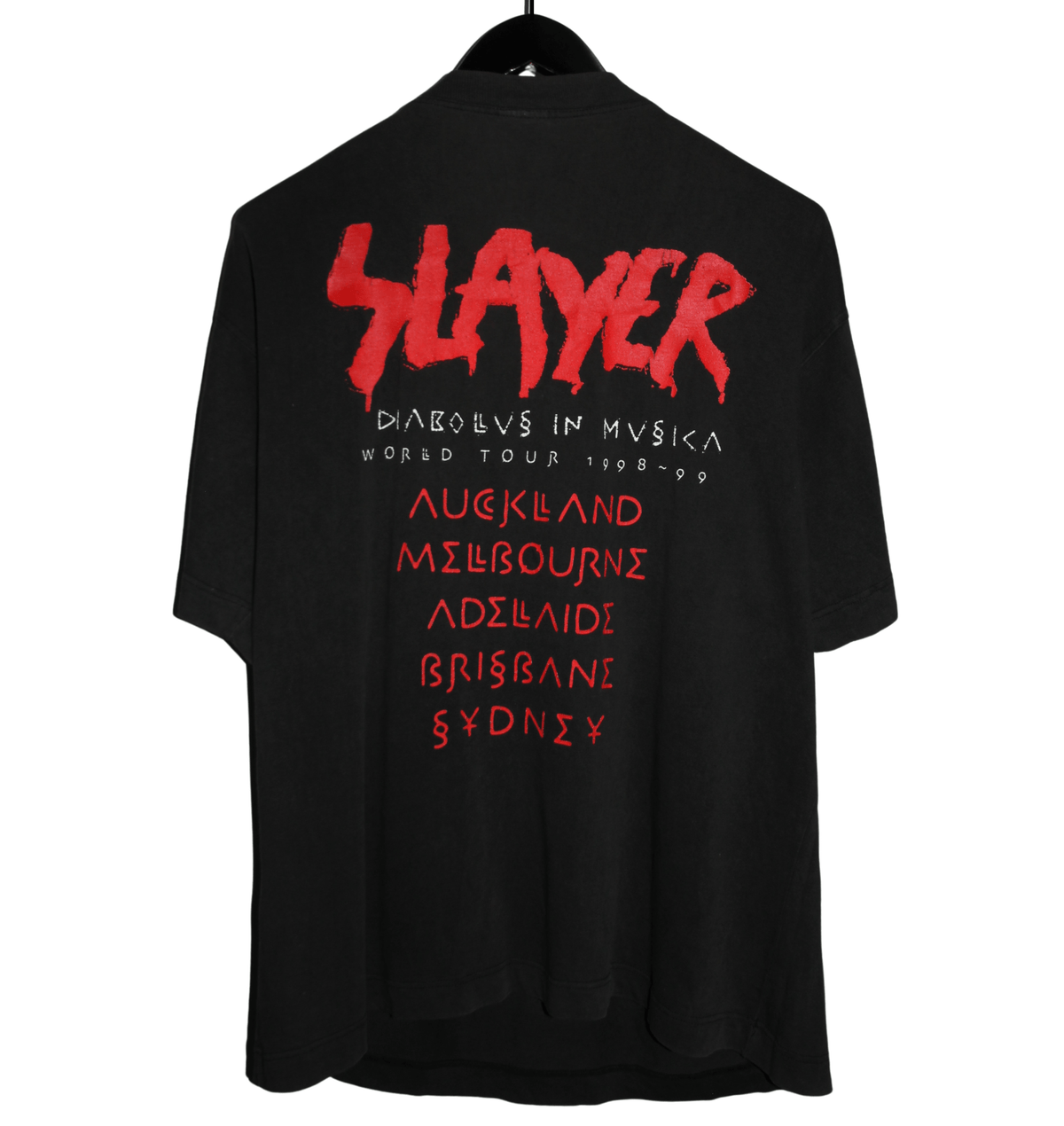 Slayer 1998 Diabolus In Musica Tour Shirt - Faded AU