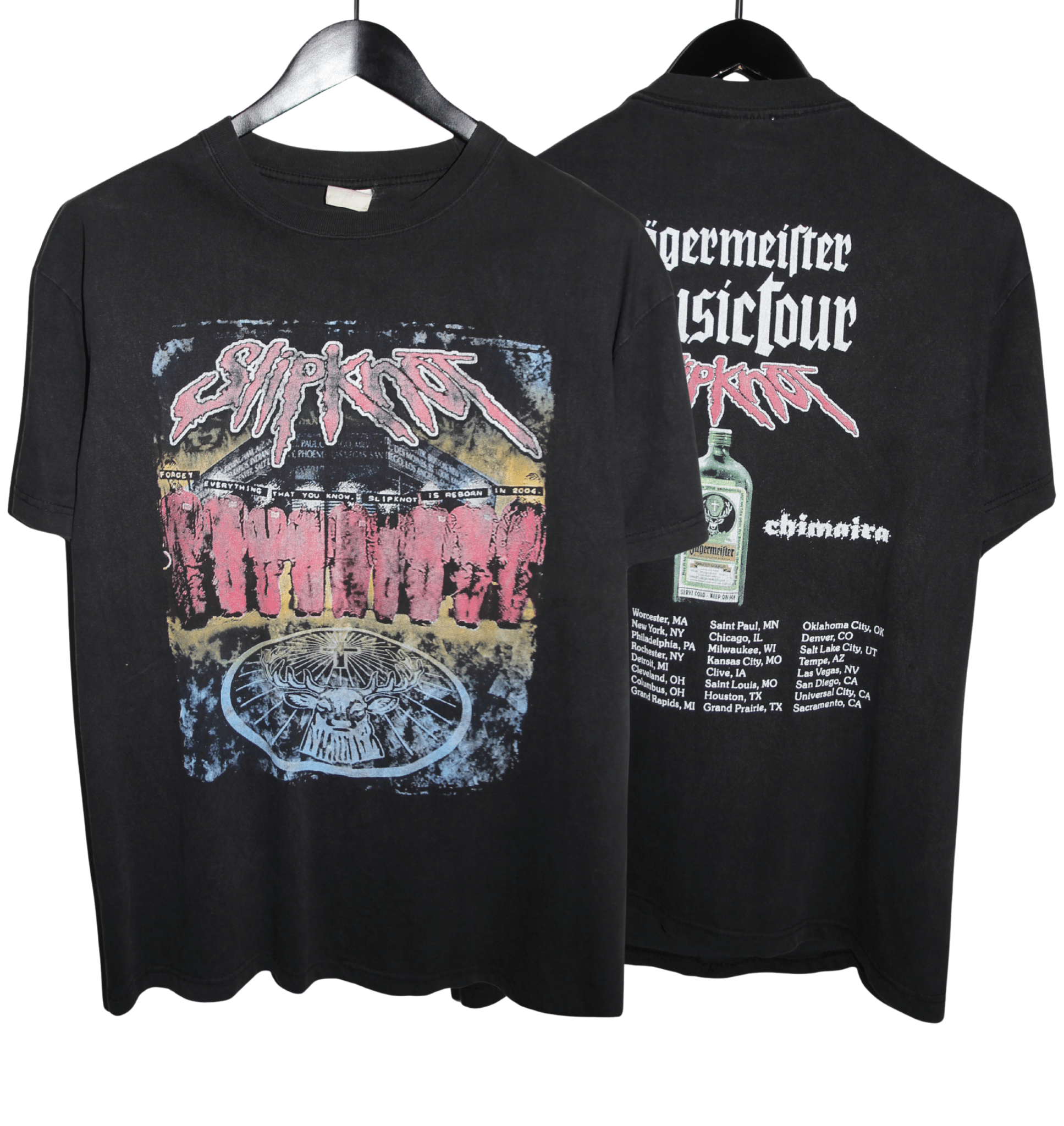 Slipknot 2004 Jagermeister Tour Shirt - Faded AU