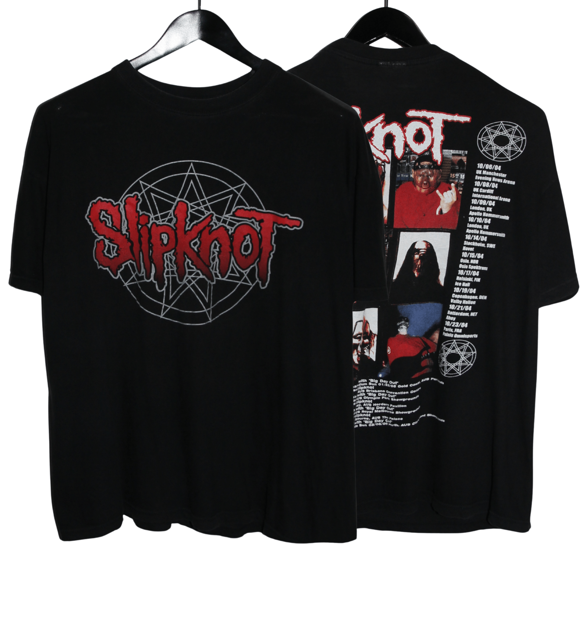 Slipknot 2004 The Subliminal Verses World Tour Shirt - Faded AU