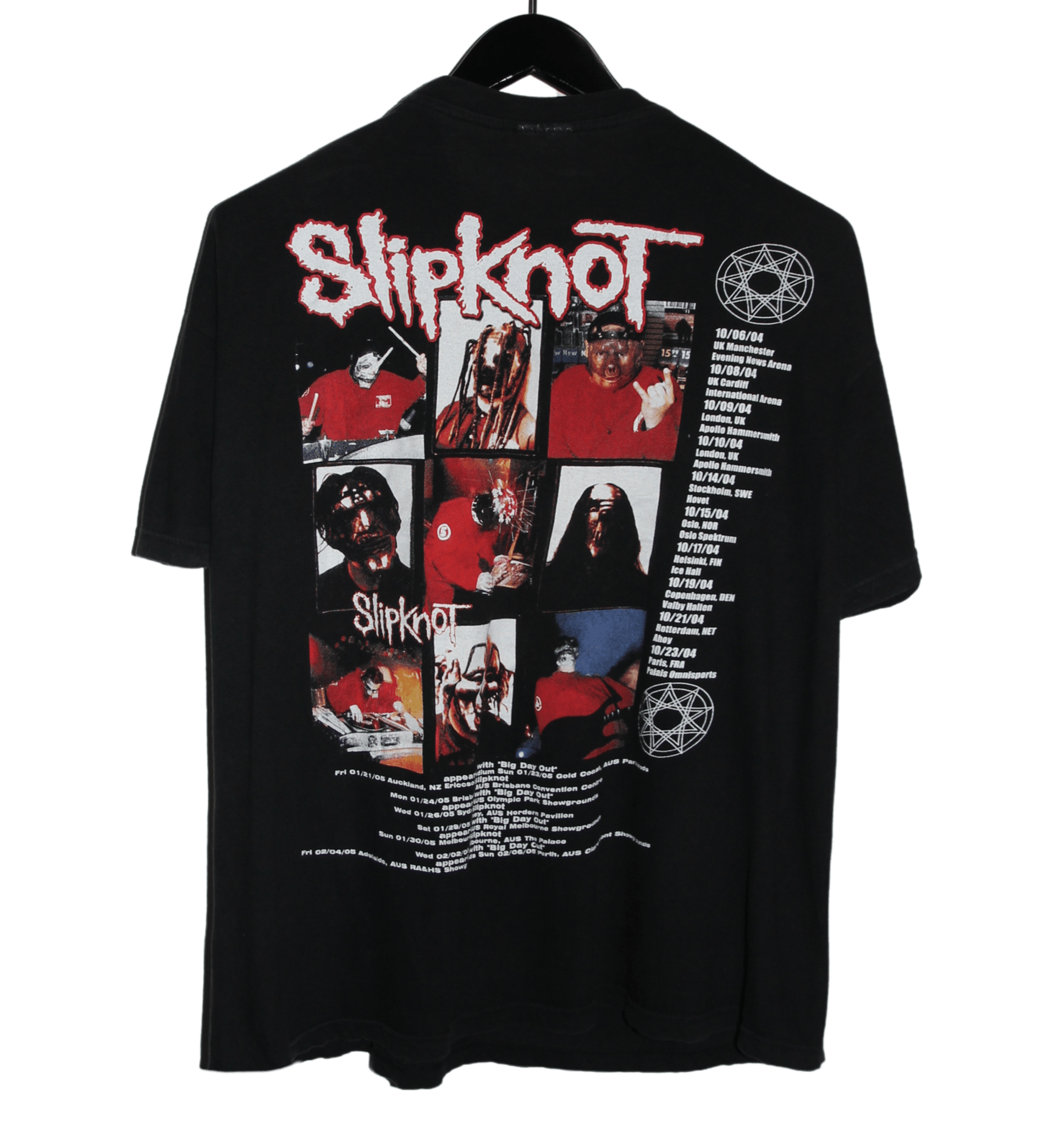 Slipknot 2004 The Subliminal Verses World Tour Shirt - Faded AU