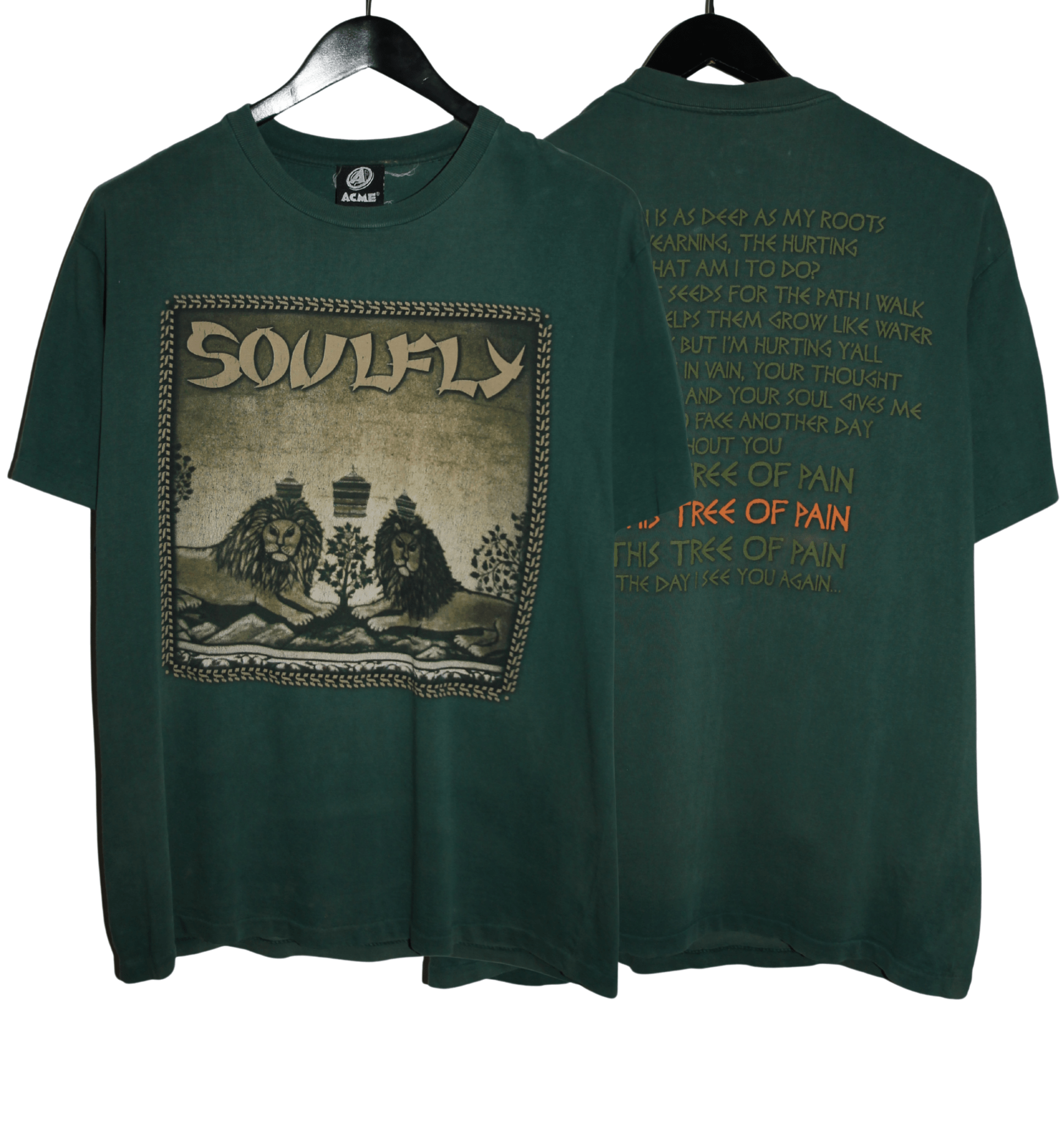 Soulfly 2002 Tree of Pain Shirt - Faded AU