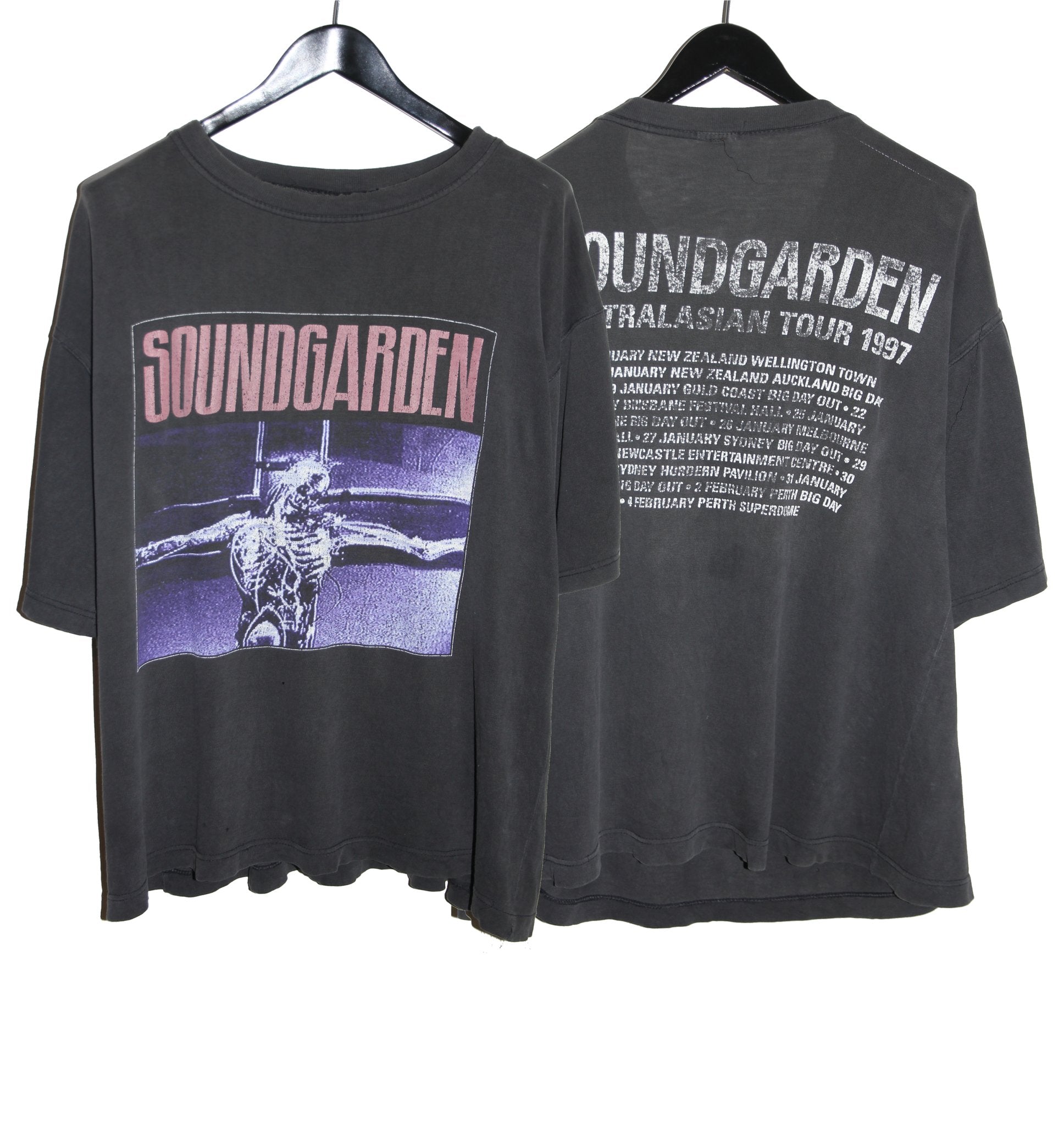 Soundgarden 1997 Jesus Christ Pose Australian Tour Shirt - Faded AU