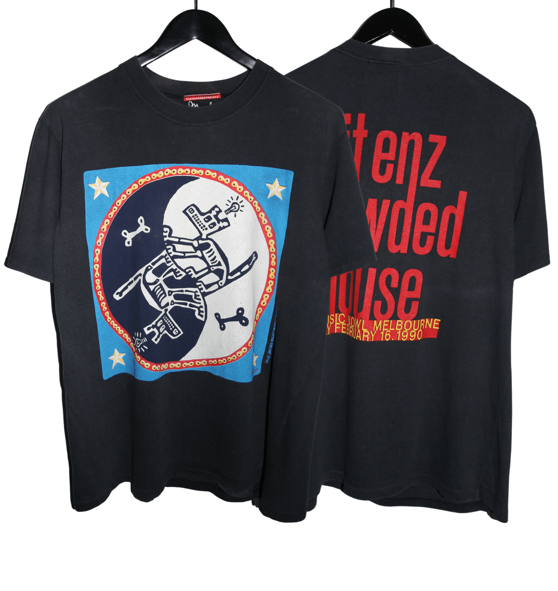 Split Enz & Crowded House 1990 Manbo Shirt - Faded AU