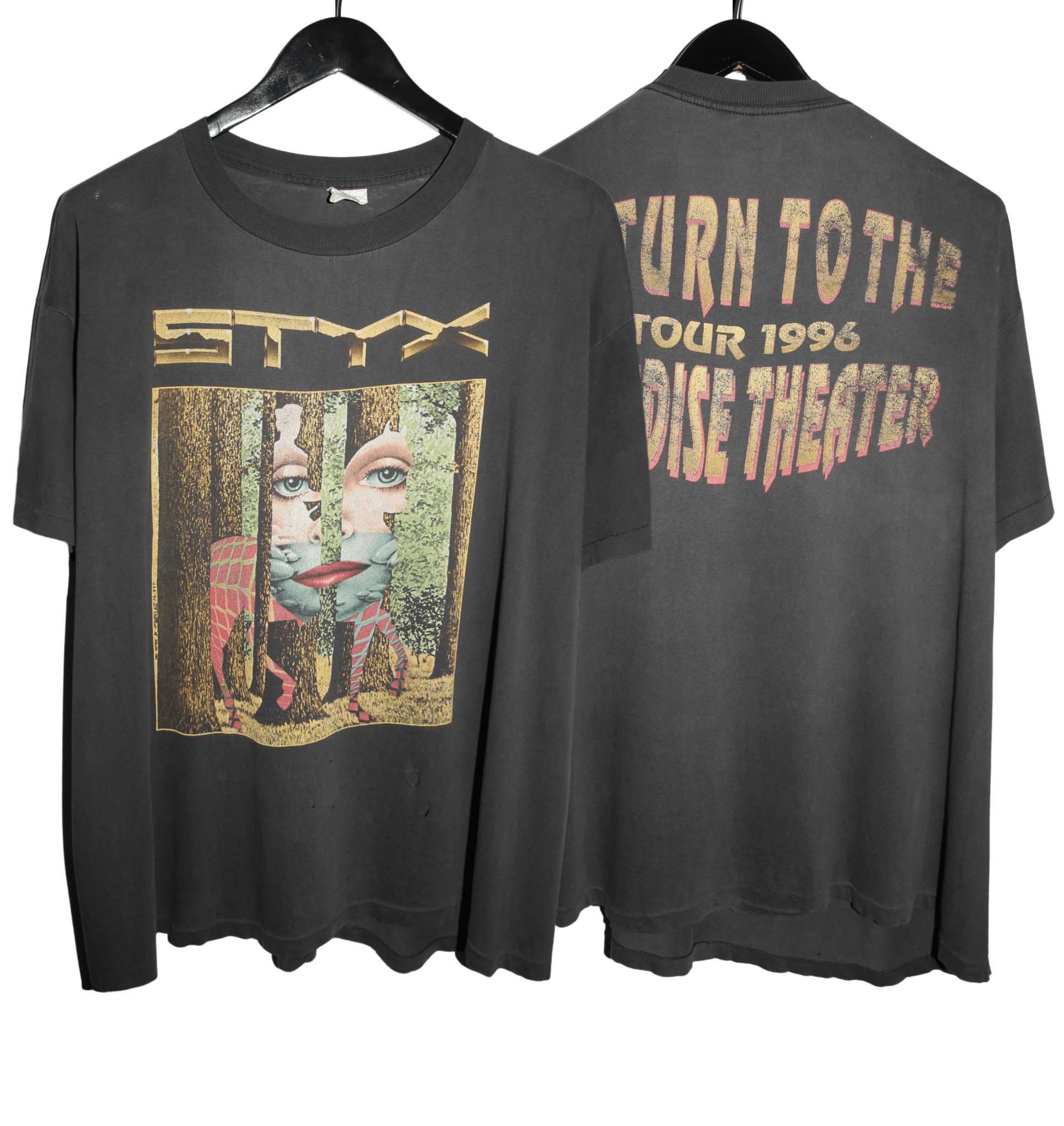 STYX 1996 Return To Paradise Theatre Tour Shirt - Faded AU
