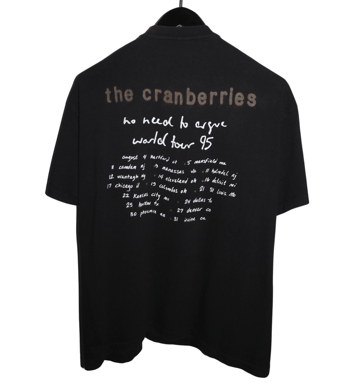 The Cranberries 1995 No Need To Argue Tour Shirt - Faded AU