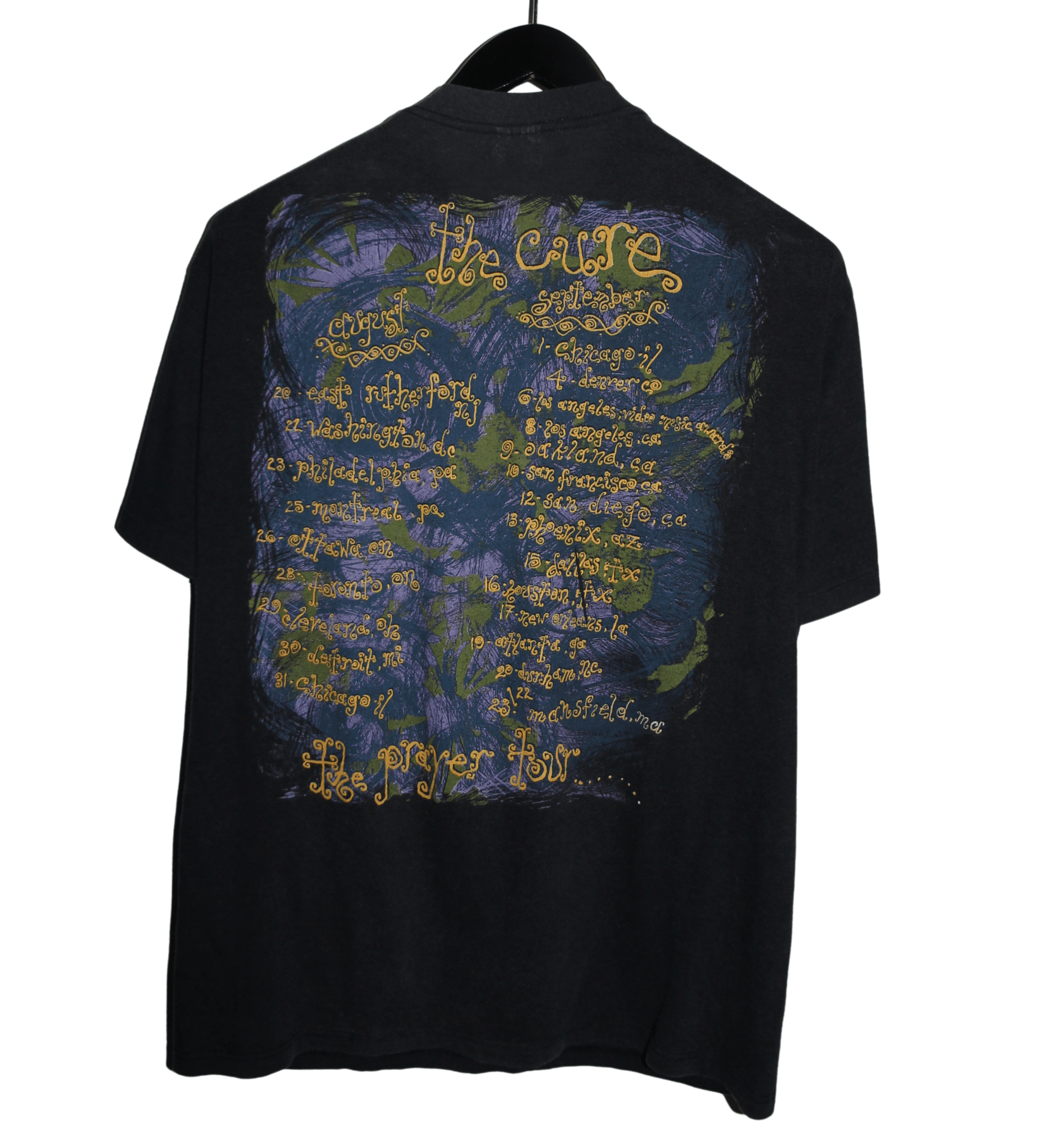 The Cure 1989 Prayer Tour Shirt - Faded AU