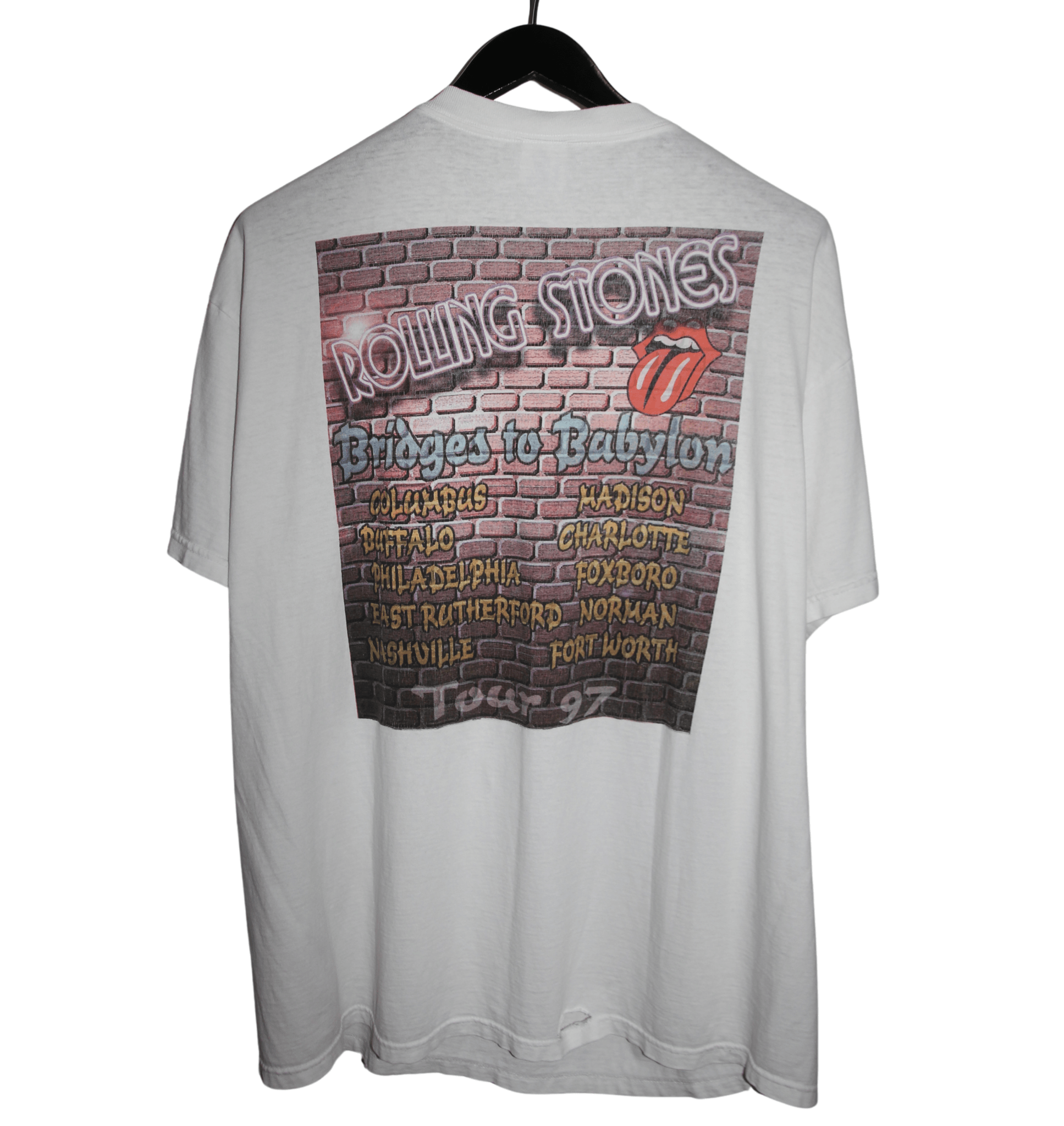 The Rolling Stones 1997 Bridges to Babylon World Tour Shirt - Faded AU