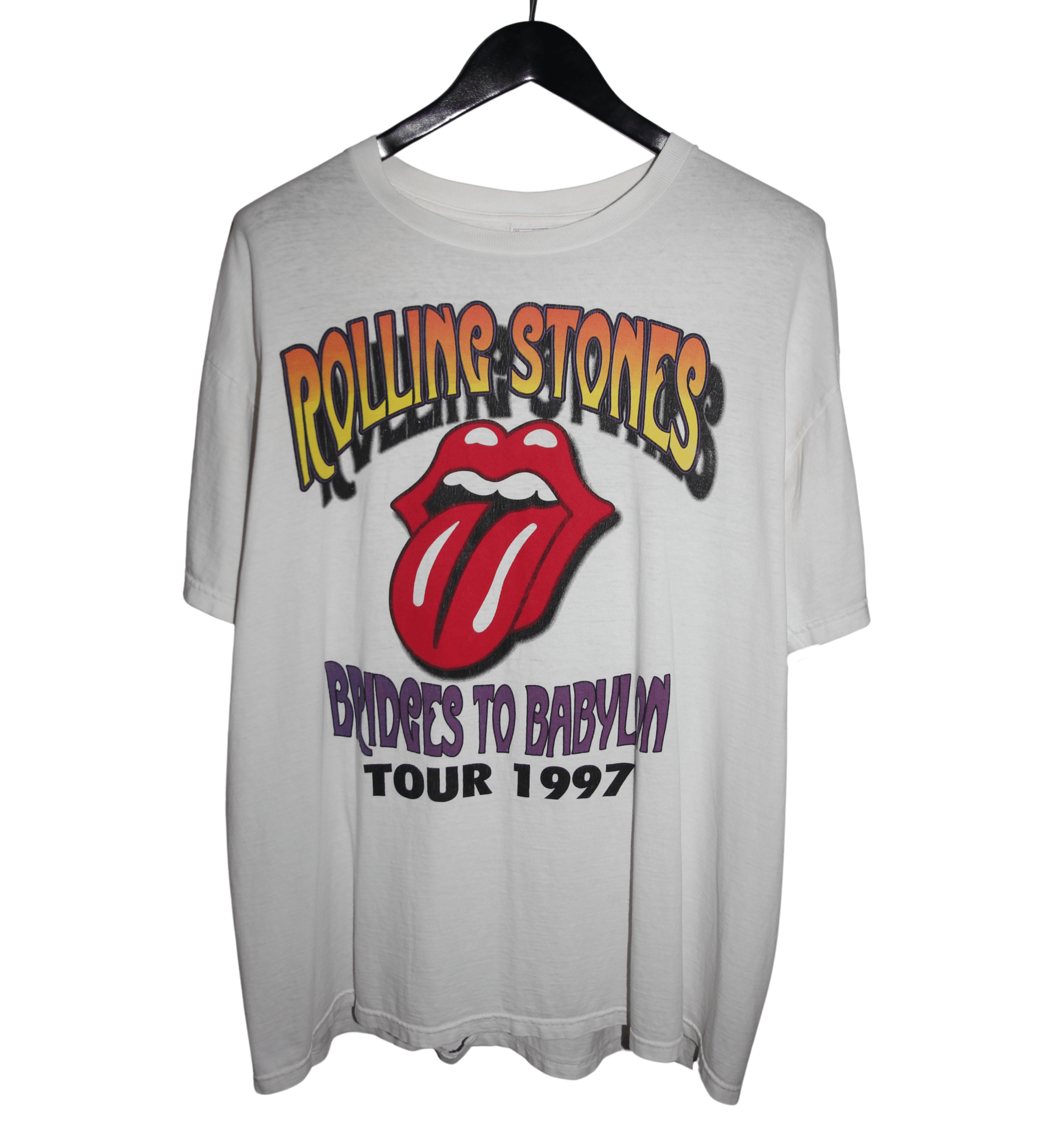 The Rolling Stones 1997 Bridges to Babylon World Tour Shirt - Faded AU