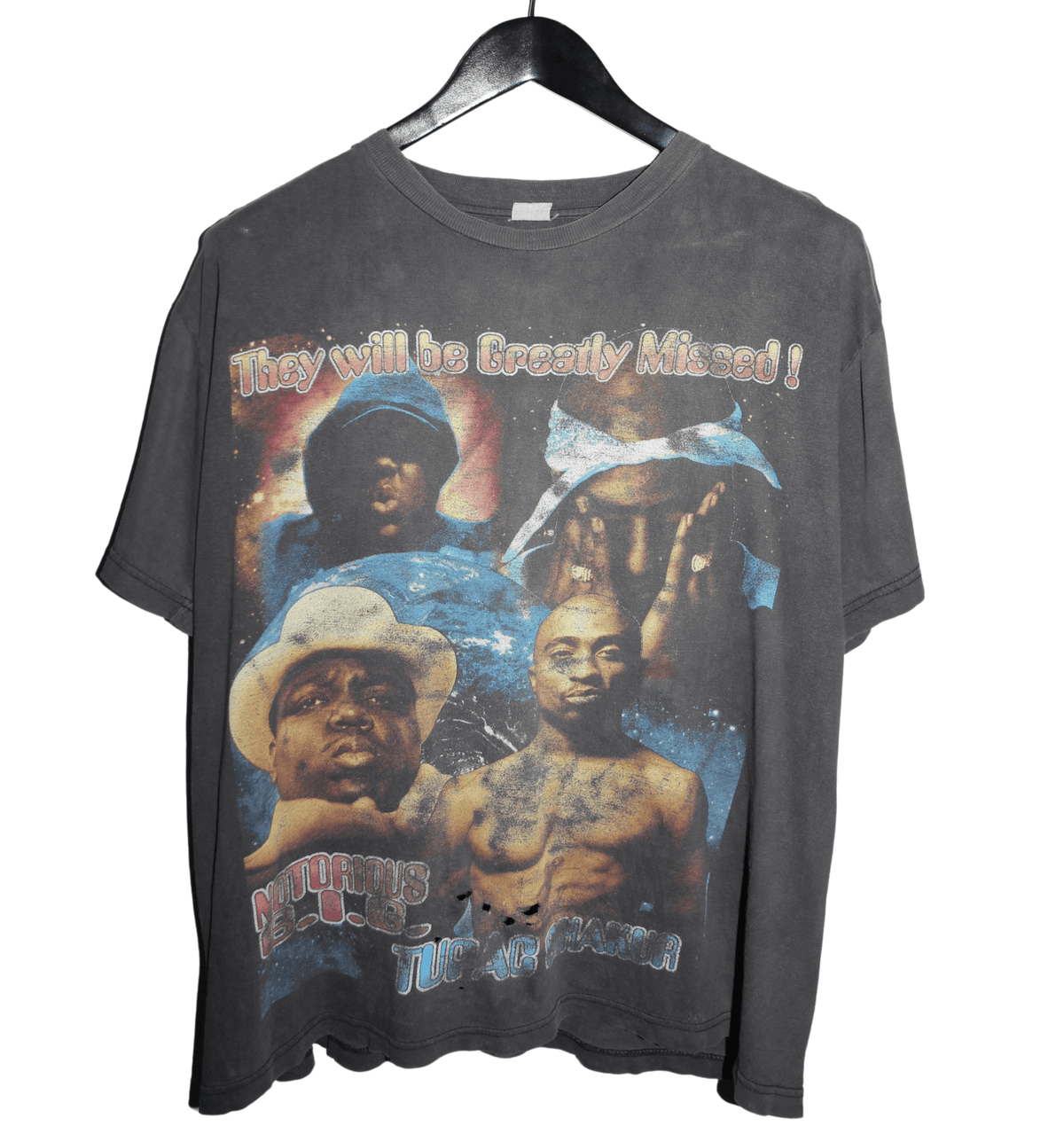 Tupac & Biggie Smalls 90's Stop The Violence Rap Tee - Faded AU